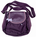 Radley Womens Purple Crossbody Shoulder Bag Nylon Leather Trim Dog Charm Plum