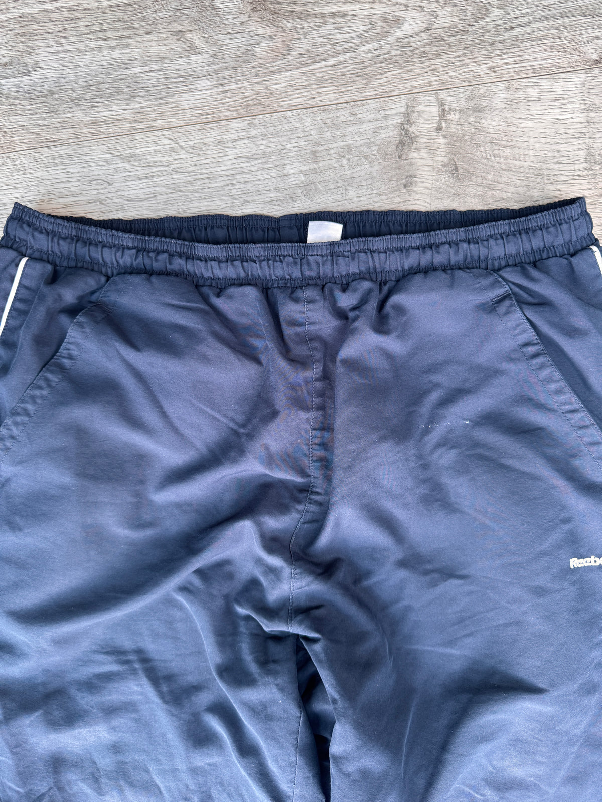 Vintage Reebok Mens Navy Blue Tracksuit Bottoms Size XL Retro