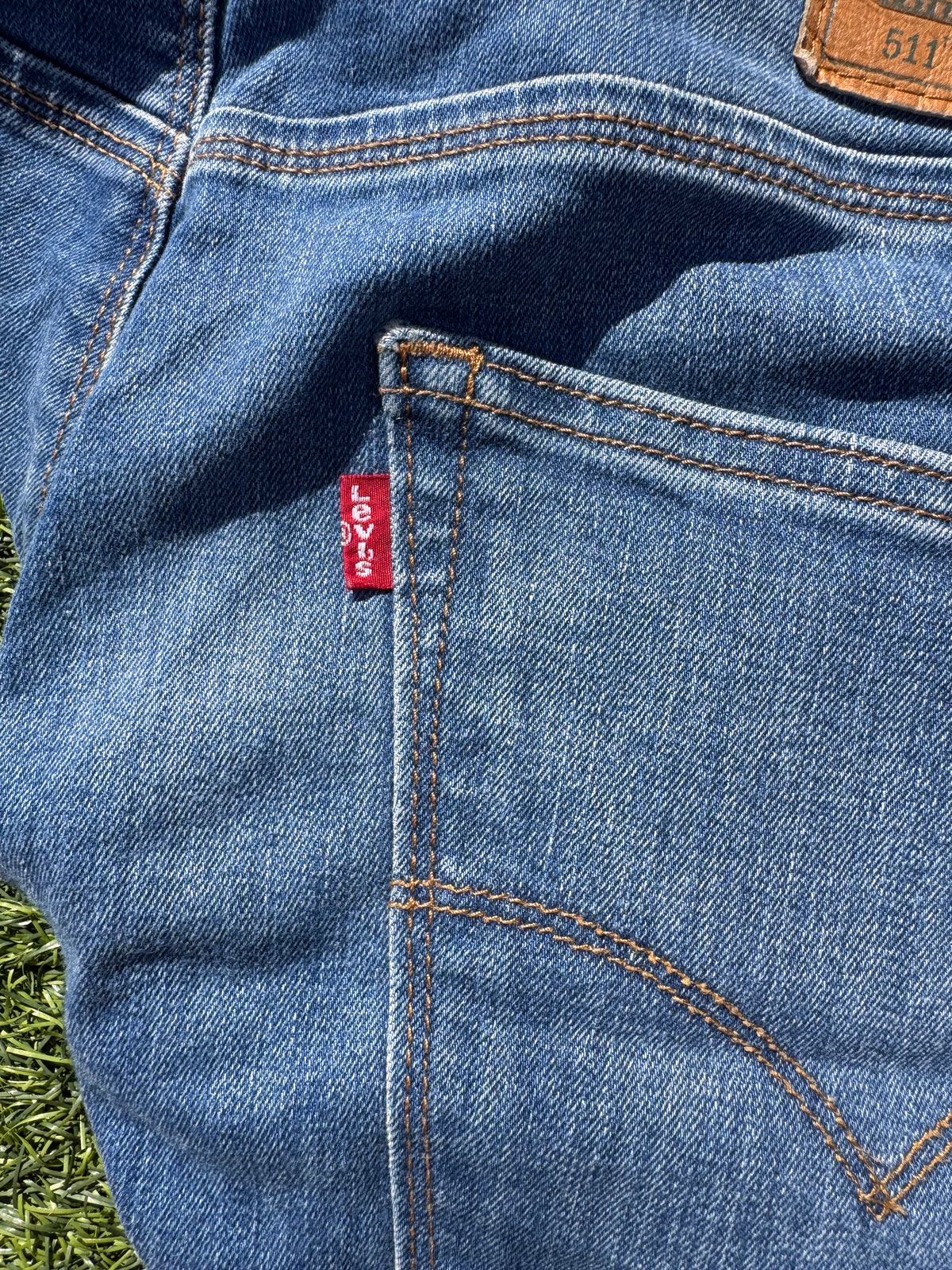 Levis 511 Slim Fit Jeans Mens W36 L32 Blue Denim Stretch