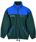 Vintage 90s Flyer Italy Mens Medium Fleece Jacket Green Blue Aconcagua 97 Retro