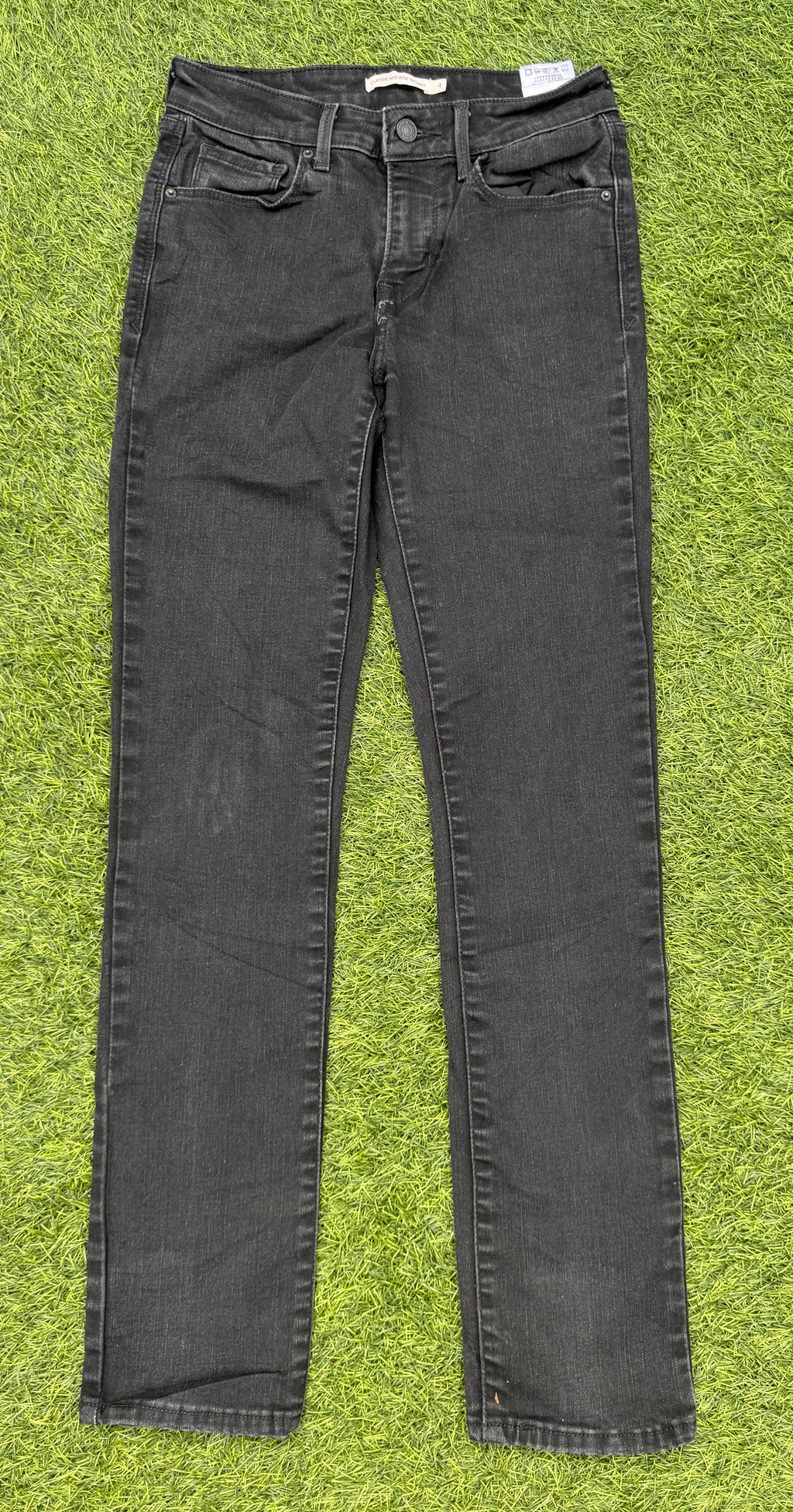 Levis Womens Jeans W27 L30 Black Classic Mid Rise Skinny Stretch
