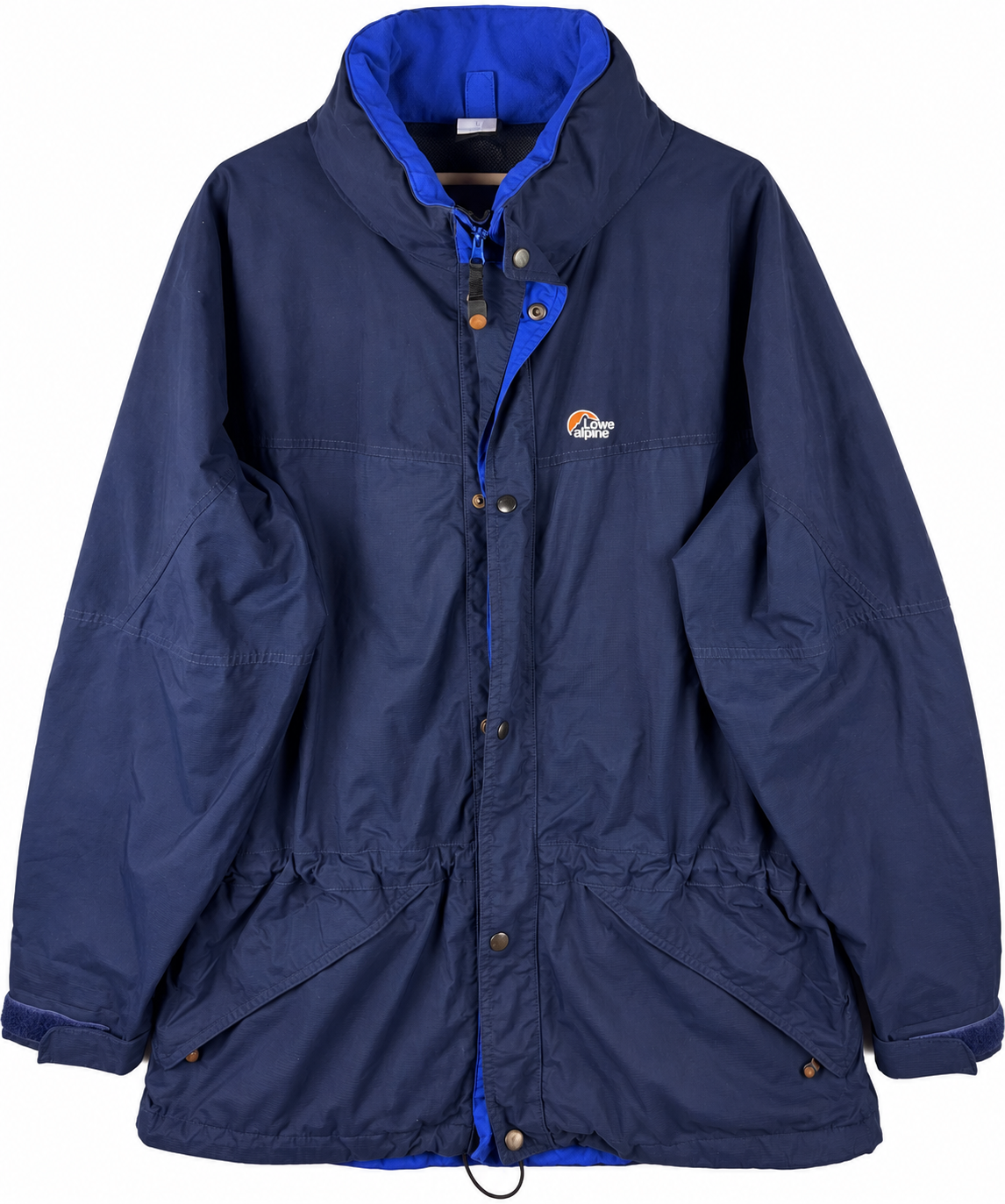 Vintage Lowe Alpine Grand Womens Large Navy Waterproof Hiking Outdoor Jacket