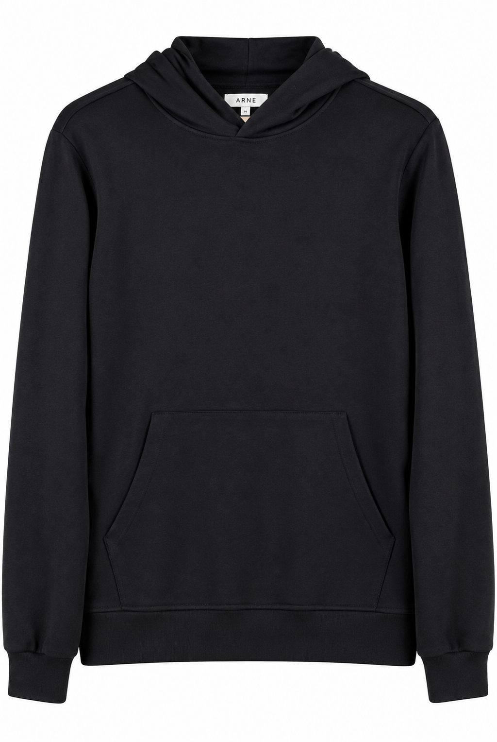 ARNE Mens Grey Essential Pullover Hoodie Sweatshirt Minimalist Size Medium