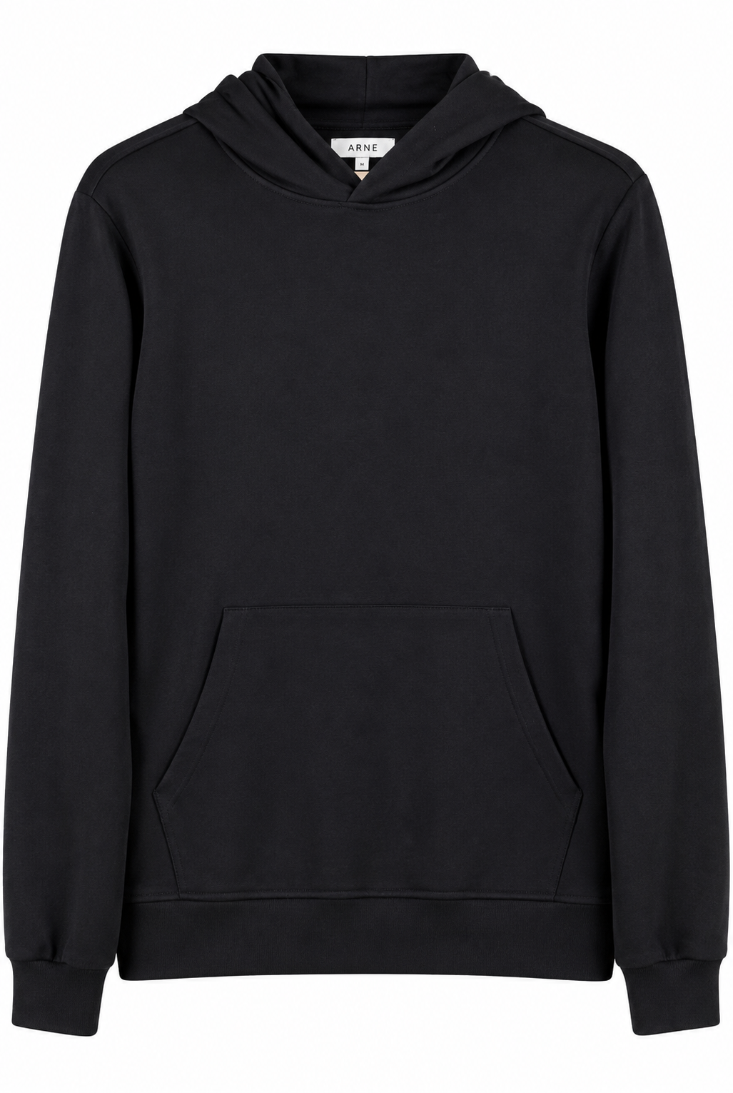 ARNE Mens Grey Essential Pullover Hoodie Sweatshirt Minimalist Size Medium