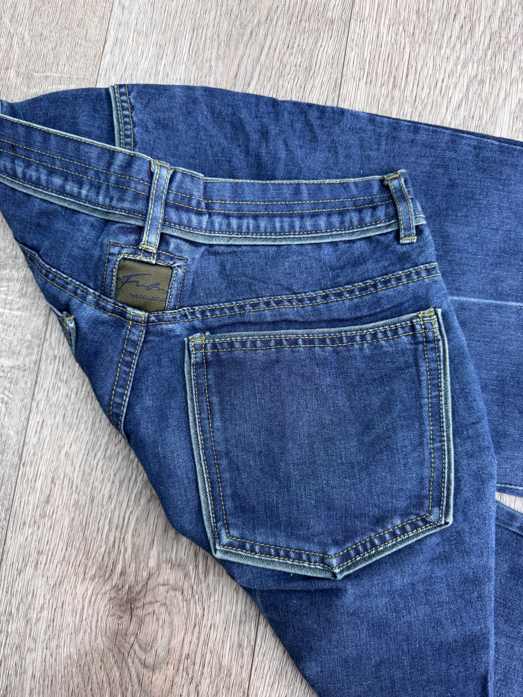 Vintage FUBU The Collection Jeans W 30 L 30 Blue Denim Flared Y2K 90s Hip Hop