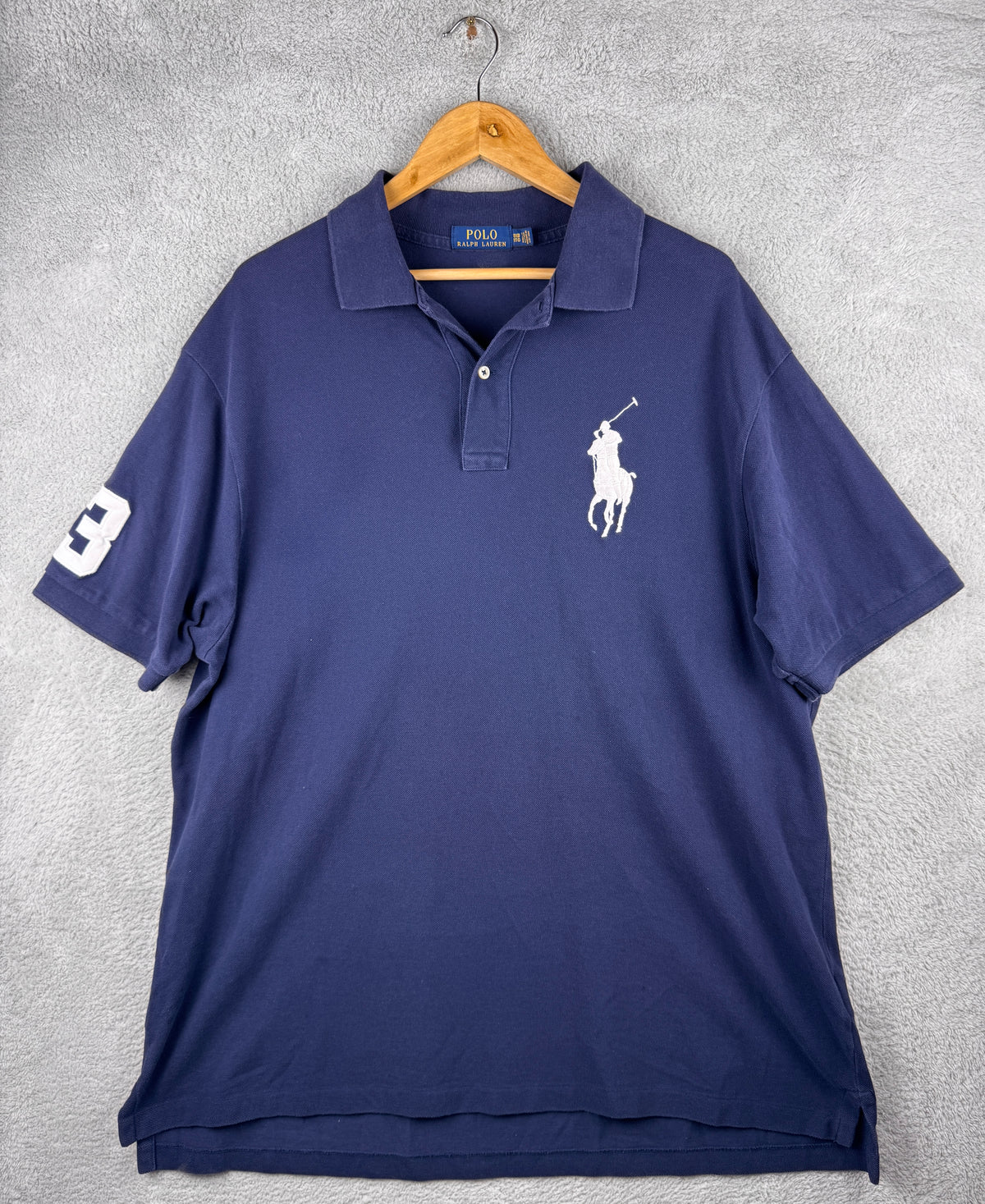 Polo Ralph Lauren Mens Big Pony Polo Shirt Navy Blue 1XB XL Number 3