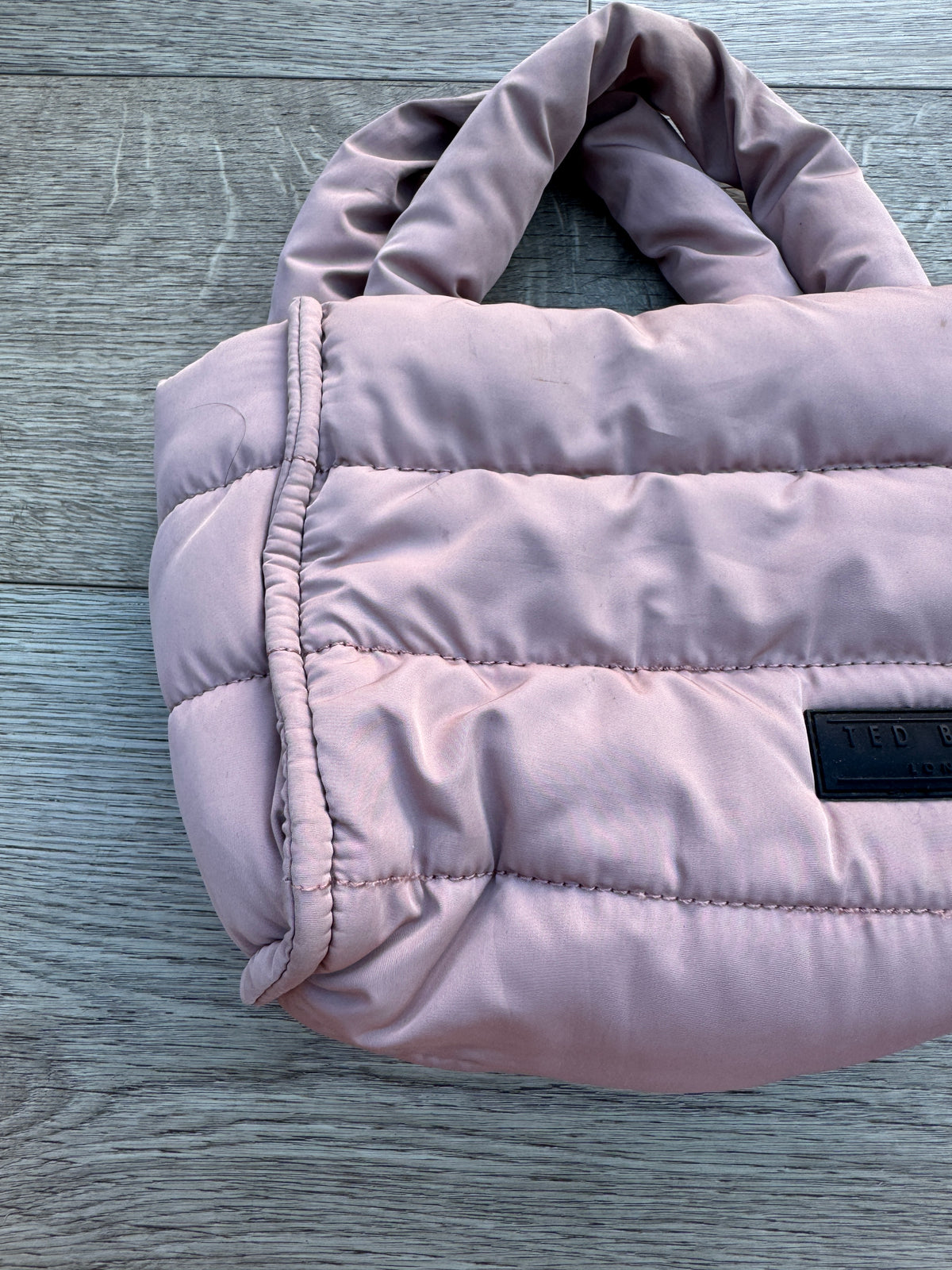 Ted Baker London Womens Pink Puffer Padded Handbag Shoulder Bag Quilted