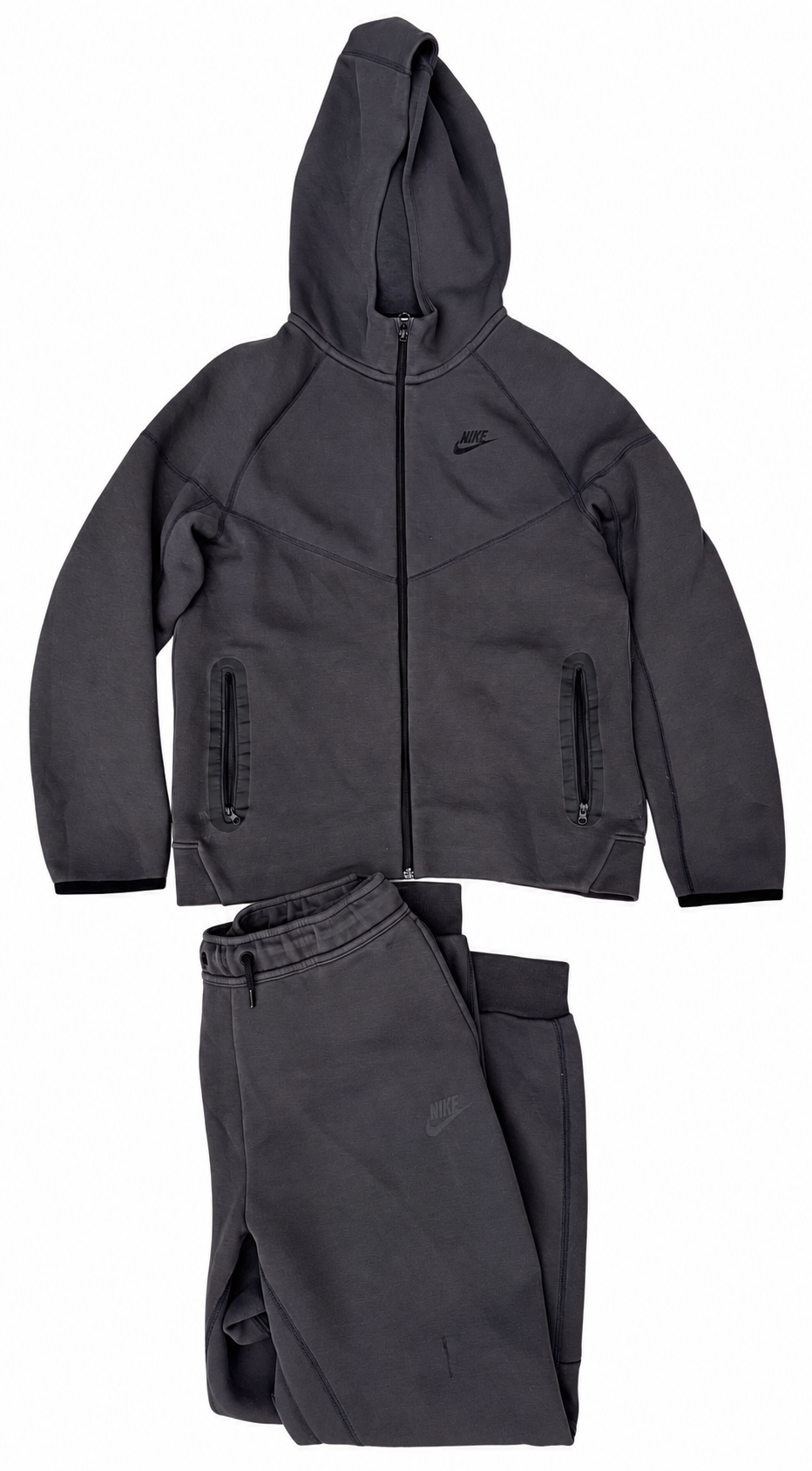 Nike Tech Fleece Tracksuit Boys XL Grey Full Zip Hoodie Joggers Old Season Set