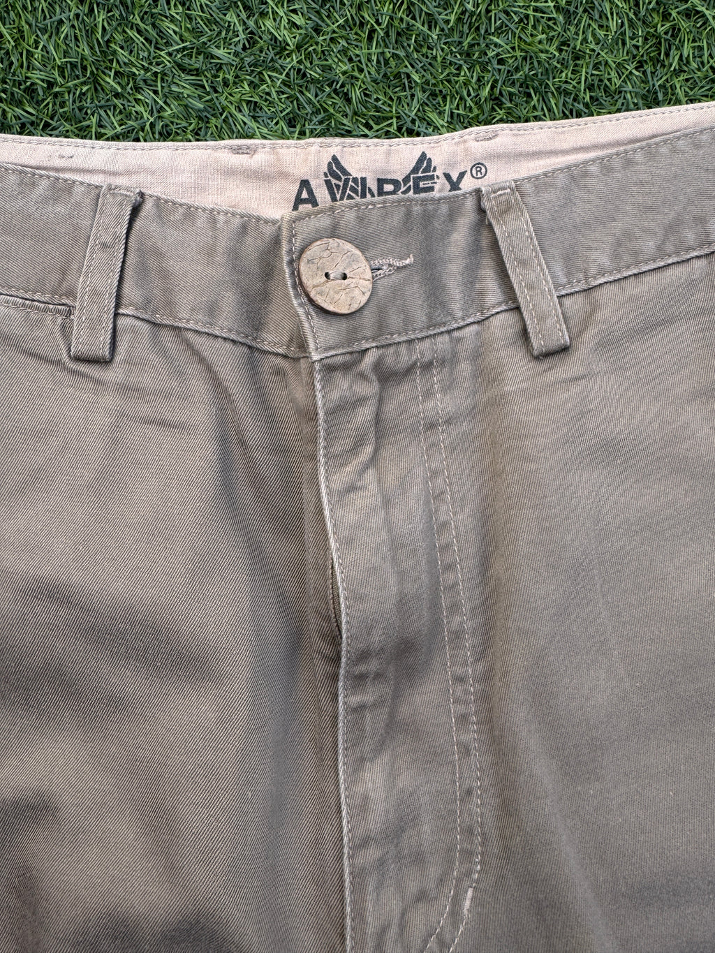 Avirex Mens Chino Trousers Size W34 L30 Beige Stone Straight Leg