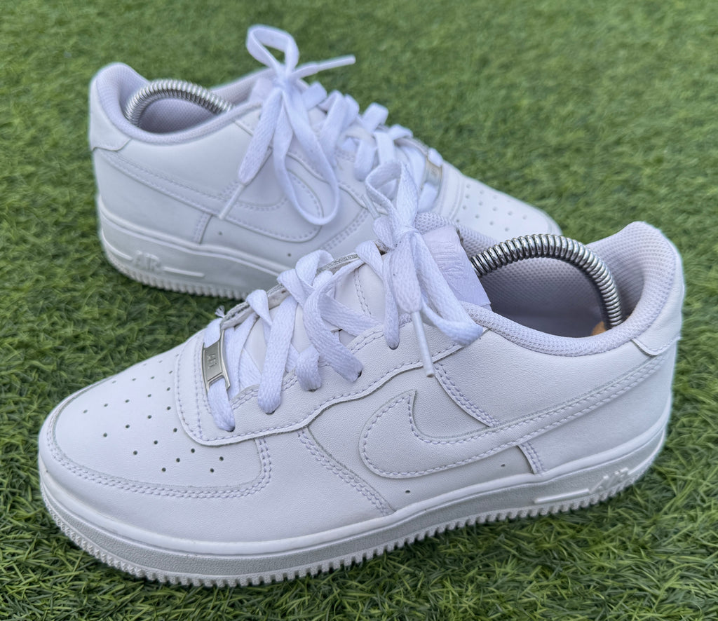 Nike Air Force 1 Low Triple White Leather Trainers UK 5.5