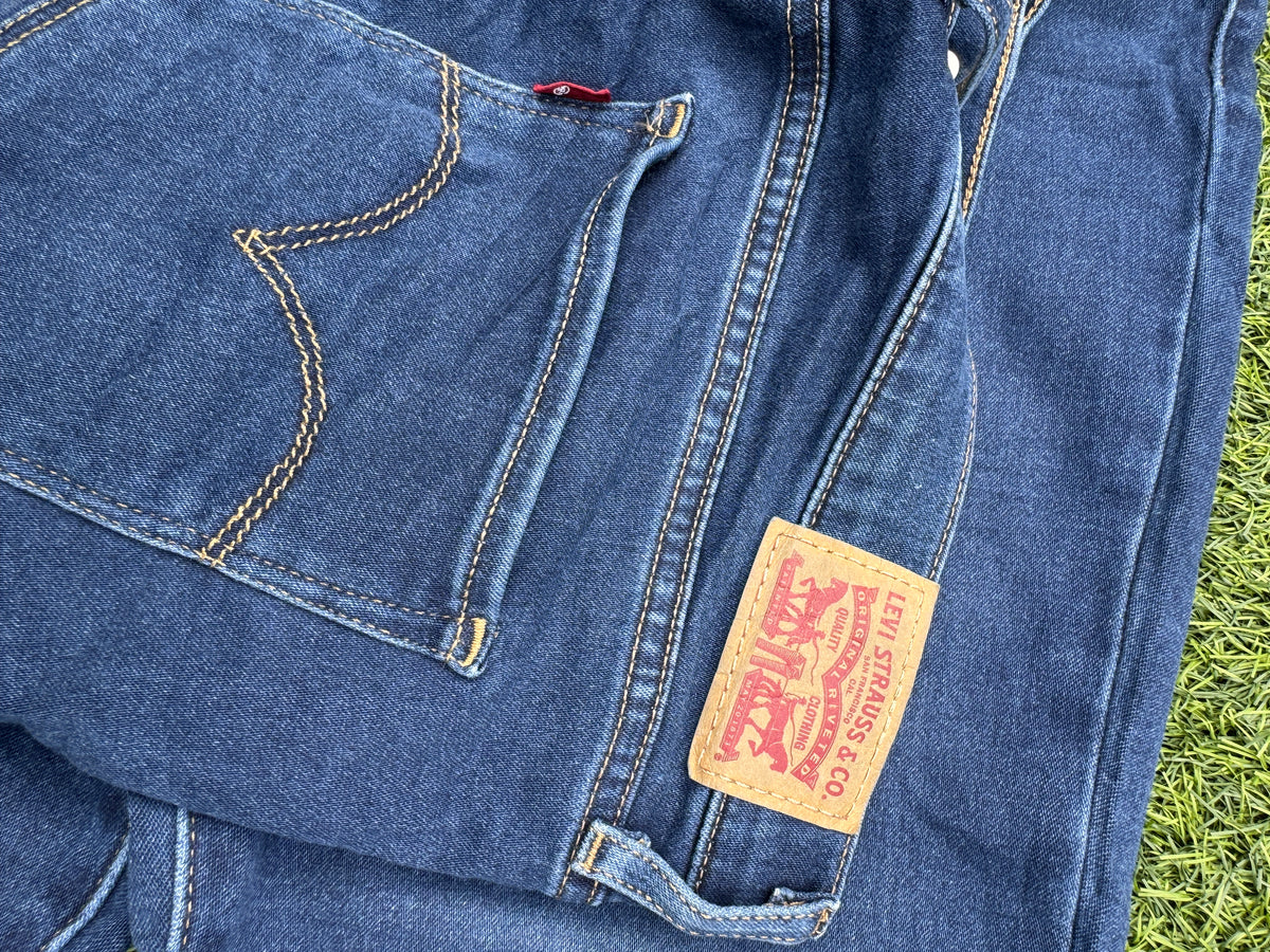 Levis 720 Womens Jeans W31 L 26 High Rise Super Skinny Crop Blue Stretch