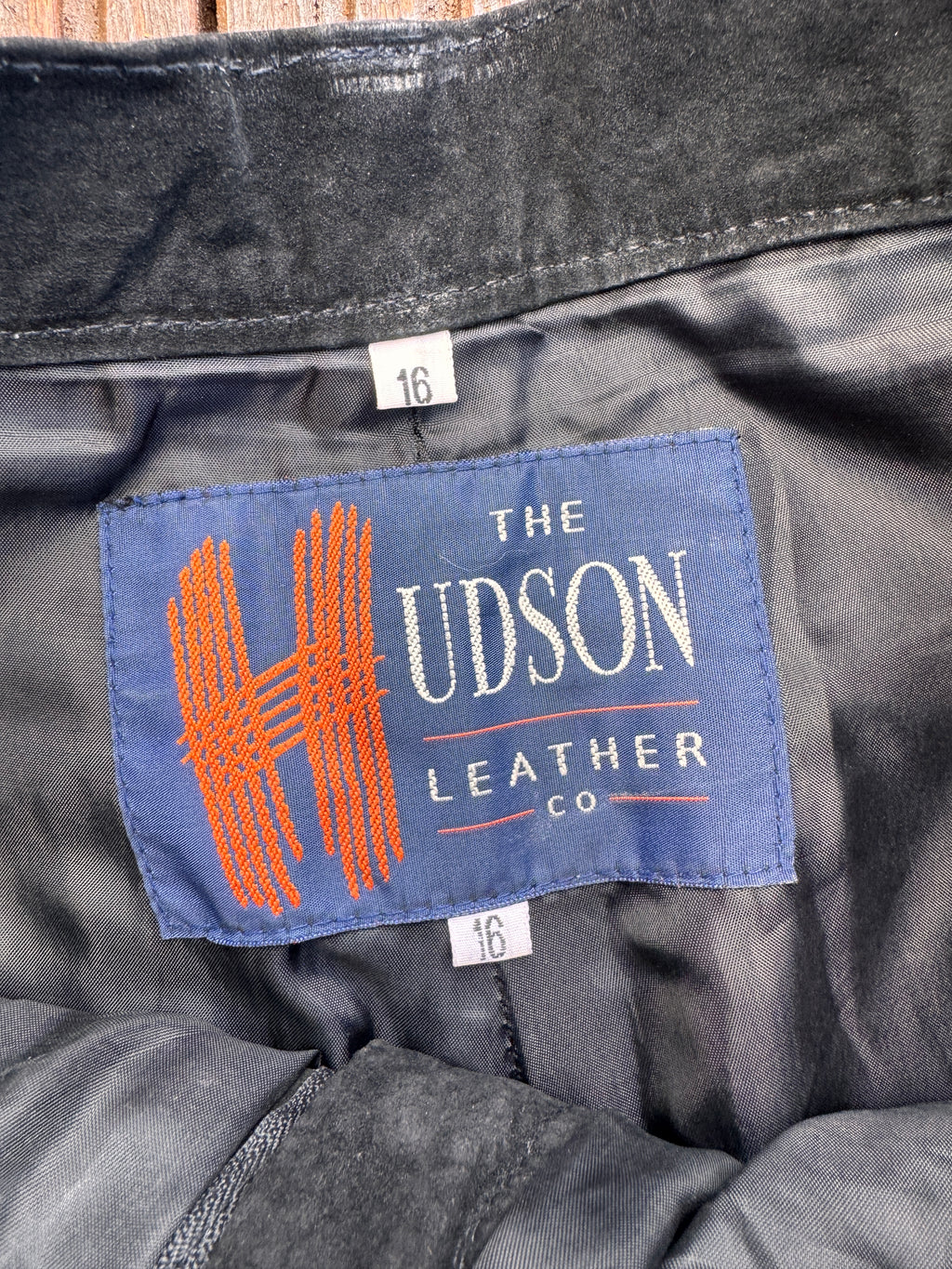 The Hudson Leather Co Black Suede Leather Trousers Size 16 W 32 L 32