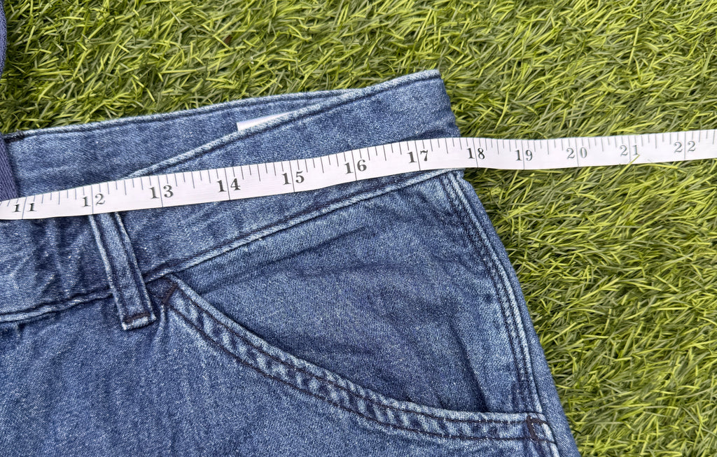 Uniqlo Blue Denim Jeans W36 L 30 Wide Straight Leg Relaxed Fit