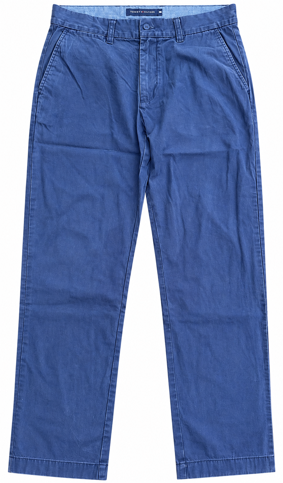 Tommy Hilfiger Mens Chino Trousers W32 L30 Navy Blue Tailored Fit
