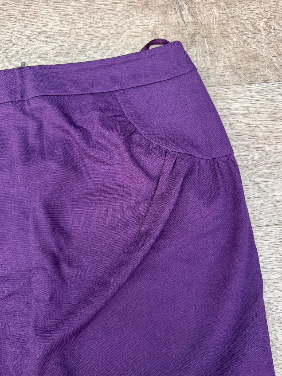 Phase Eight Womens Purple Pencil Skirt UK 14 Knee Length Ruched