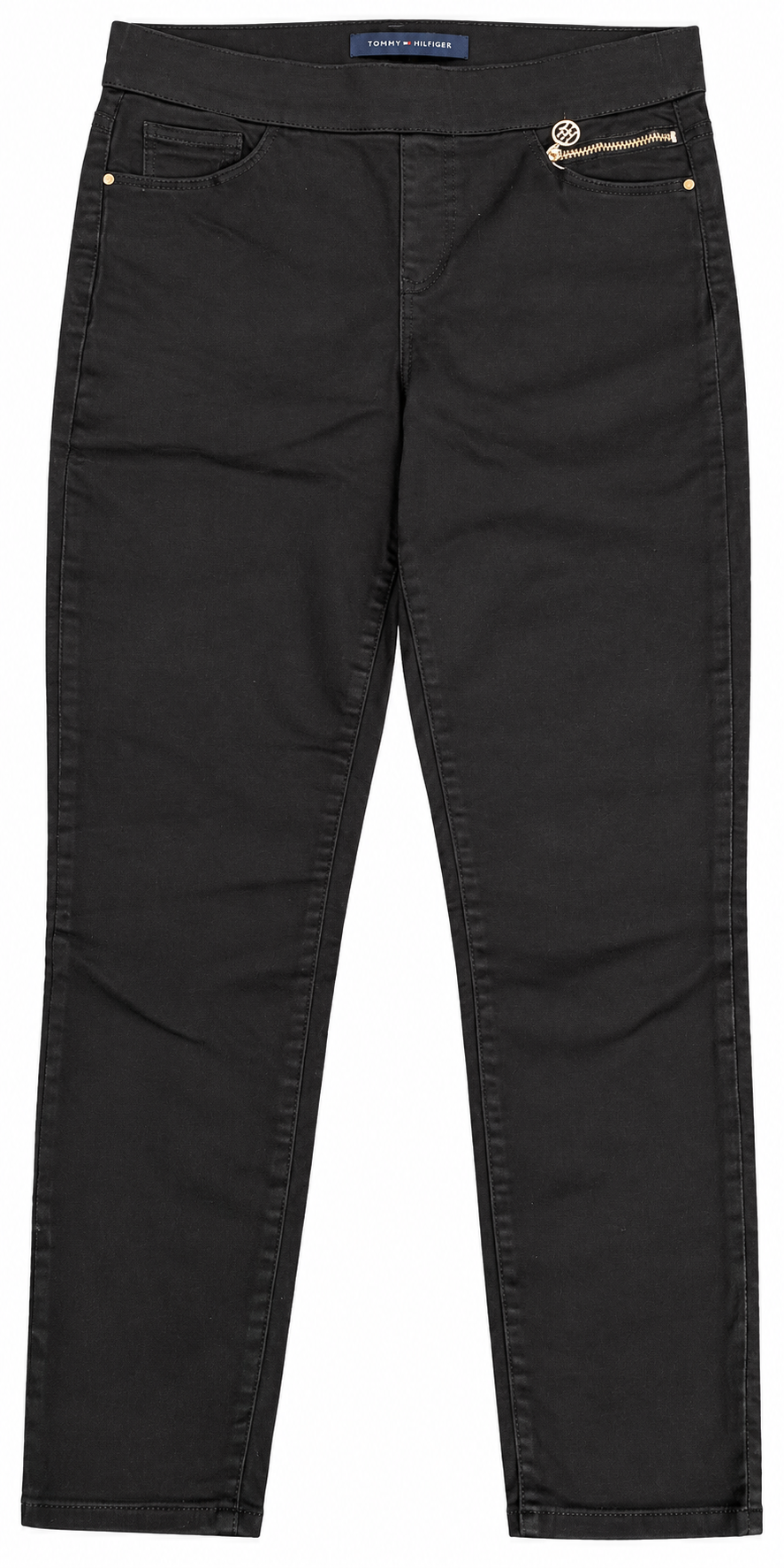 Tommy Hilfiger Womens Black Skinny Trousers Jeans Size 10 Stretch Zip Pocket