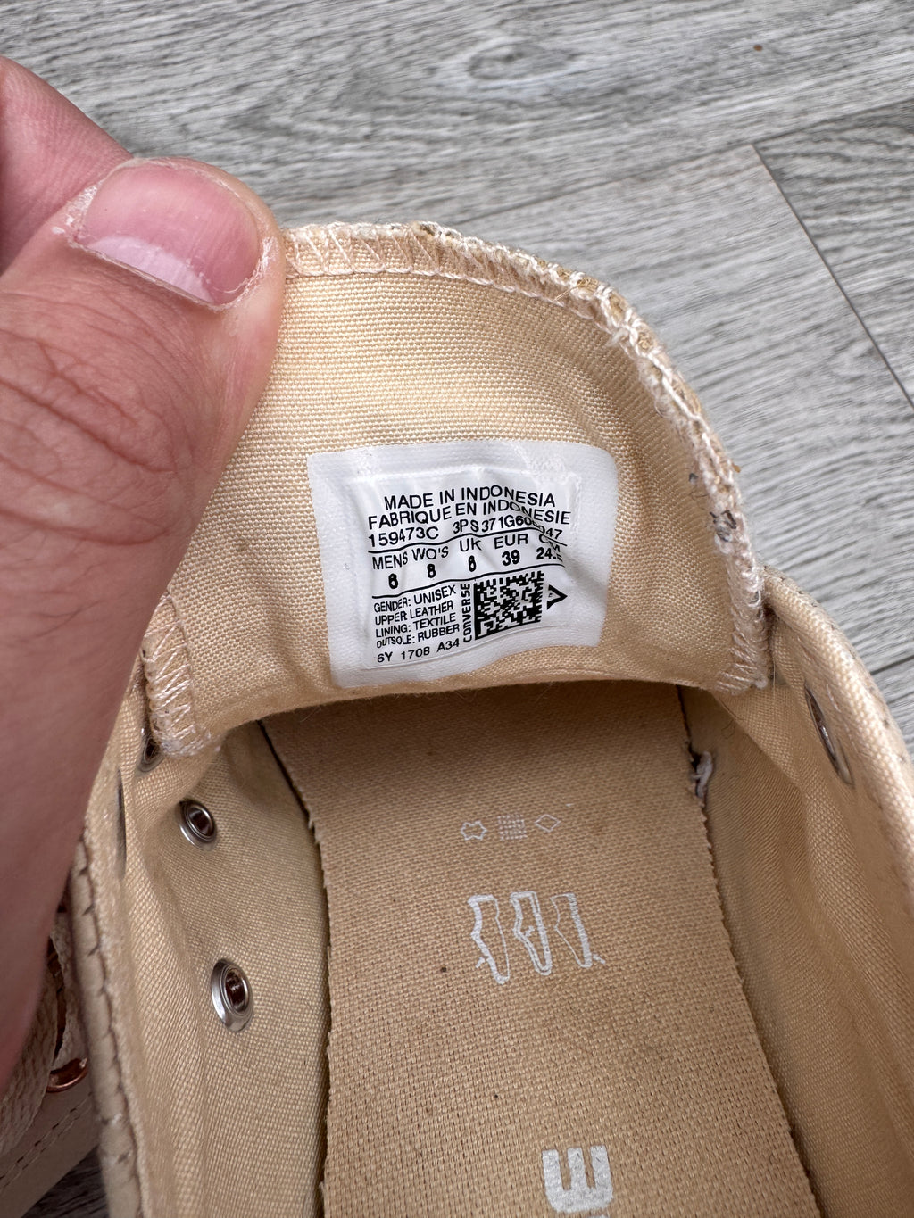 Converse All Star Womens UK 6 Cream Leather Rose Gold Low Top Trainers