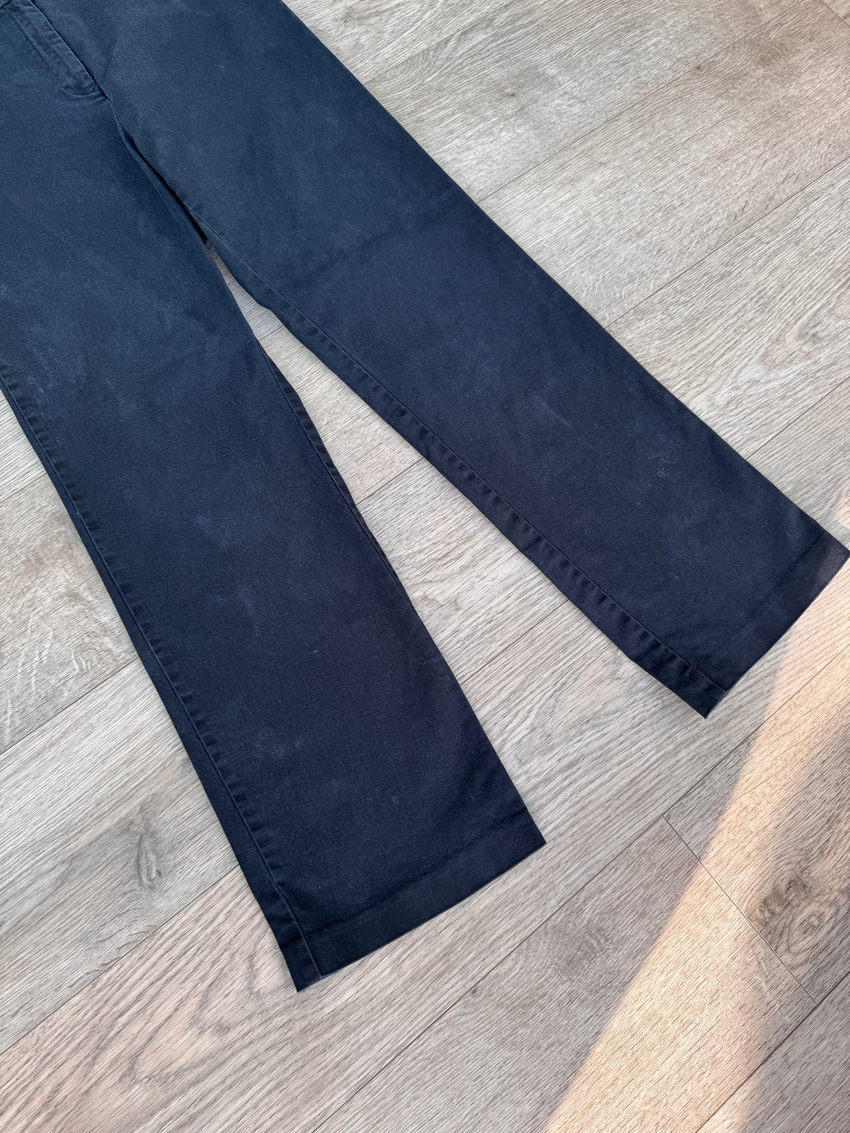 Tommy Hilfiger Womens Navy Blue Chino Trousers Straight Leg Size 12 W 32 L 30