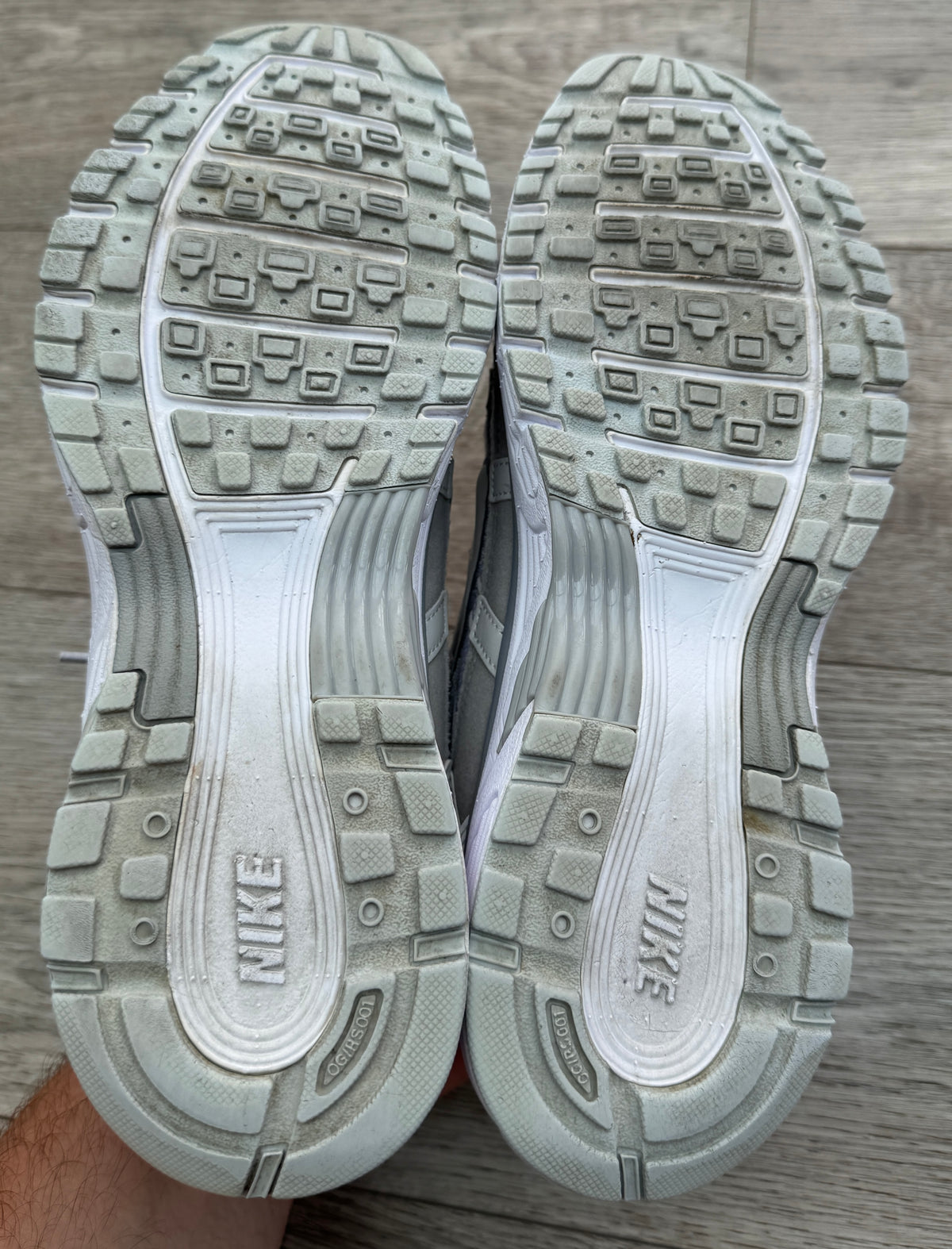 Nike P-6000 Trainers UK 7 Womens White Silver Grey Y2K