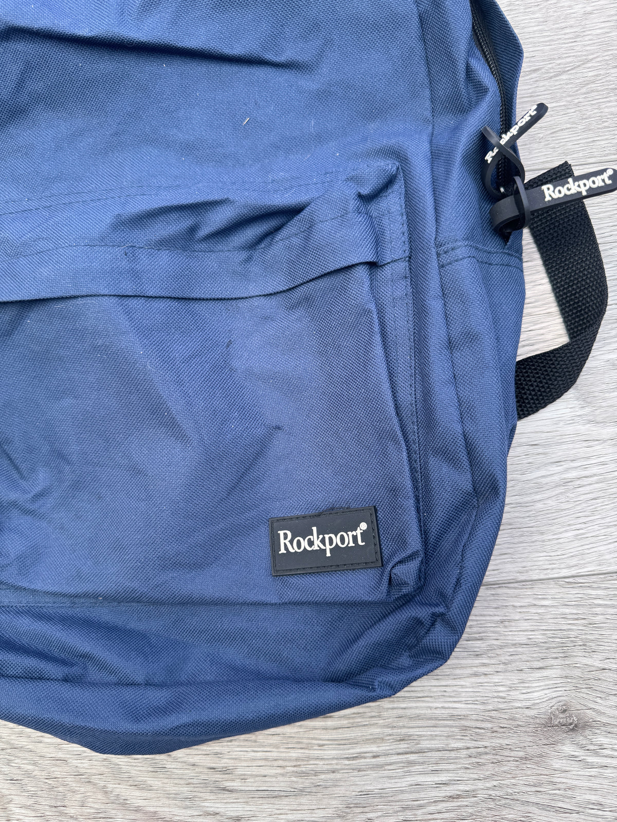 Rockport Backpack Navy Blue Rucksack Travel Work School Bag Zip Pockets