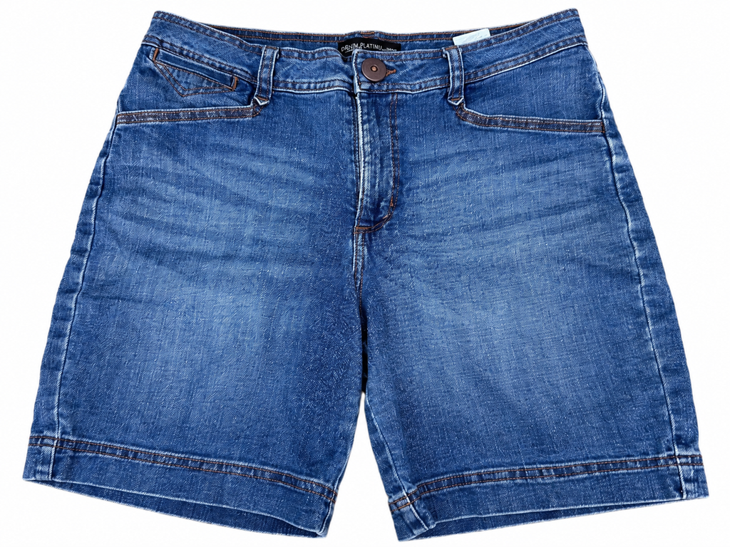 Lee Platinum Label Womens Denim Shorts Size 10 Blue Bermuda Stretch
