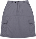 Vintage Y2K Clockhouse C&A Cargo Skirt UK 10 Grey Utility Midi Nylon 2000s