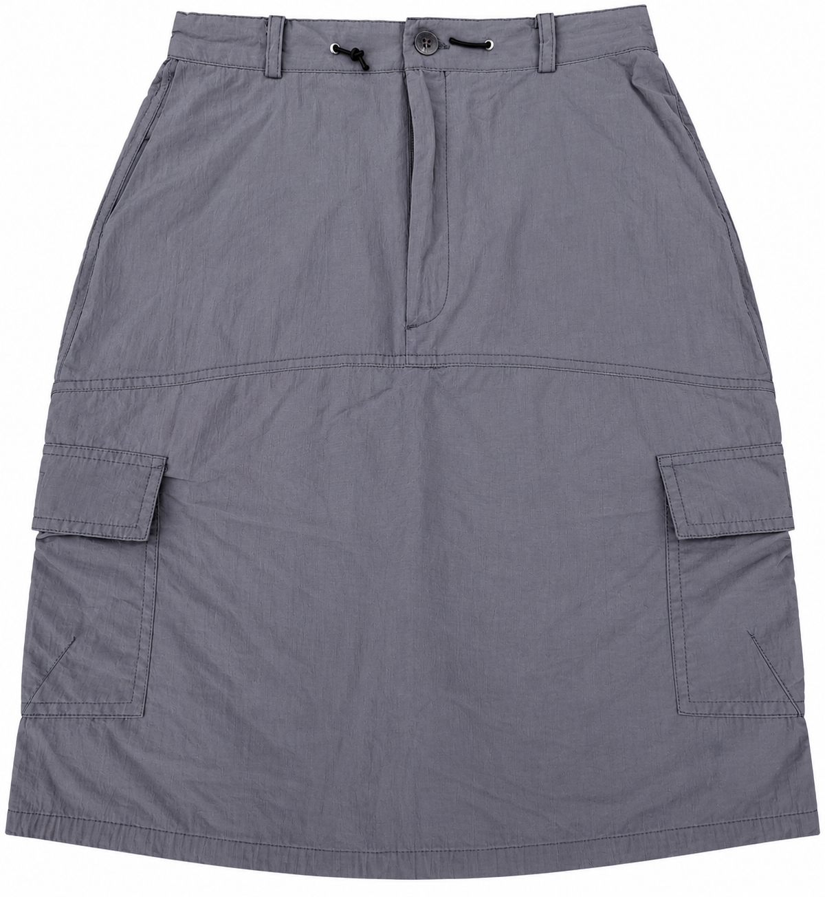 Vintage Y2K Clockhouse C&A Cargo Skirt UK 10 Grey Utility Midi Nylon 2000s