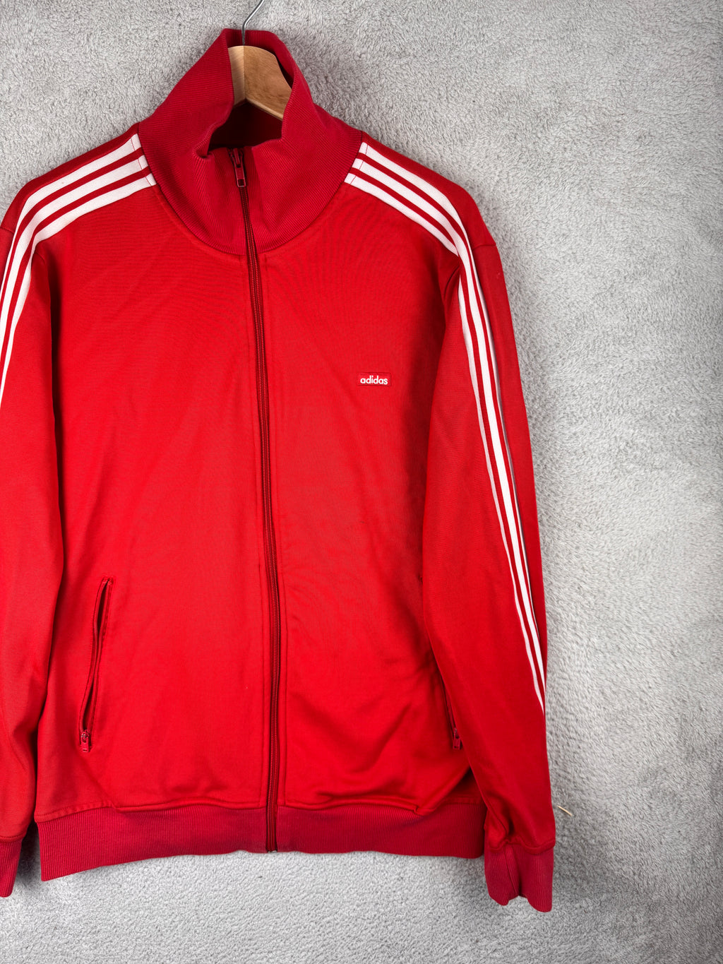 Adidas Originals Archive Series Mens Large Track Jacket Red White 3 Stripe
