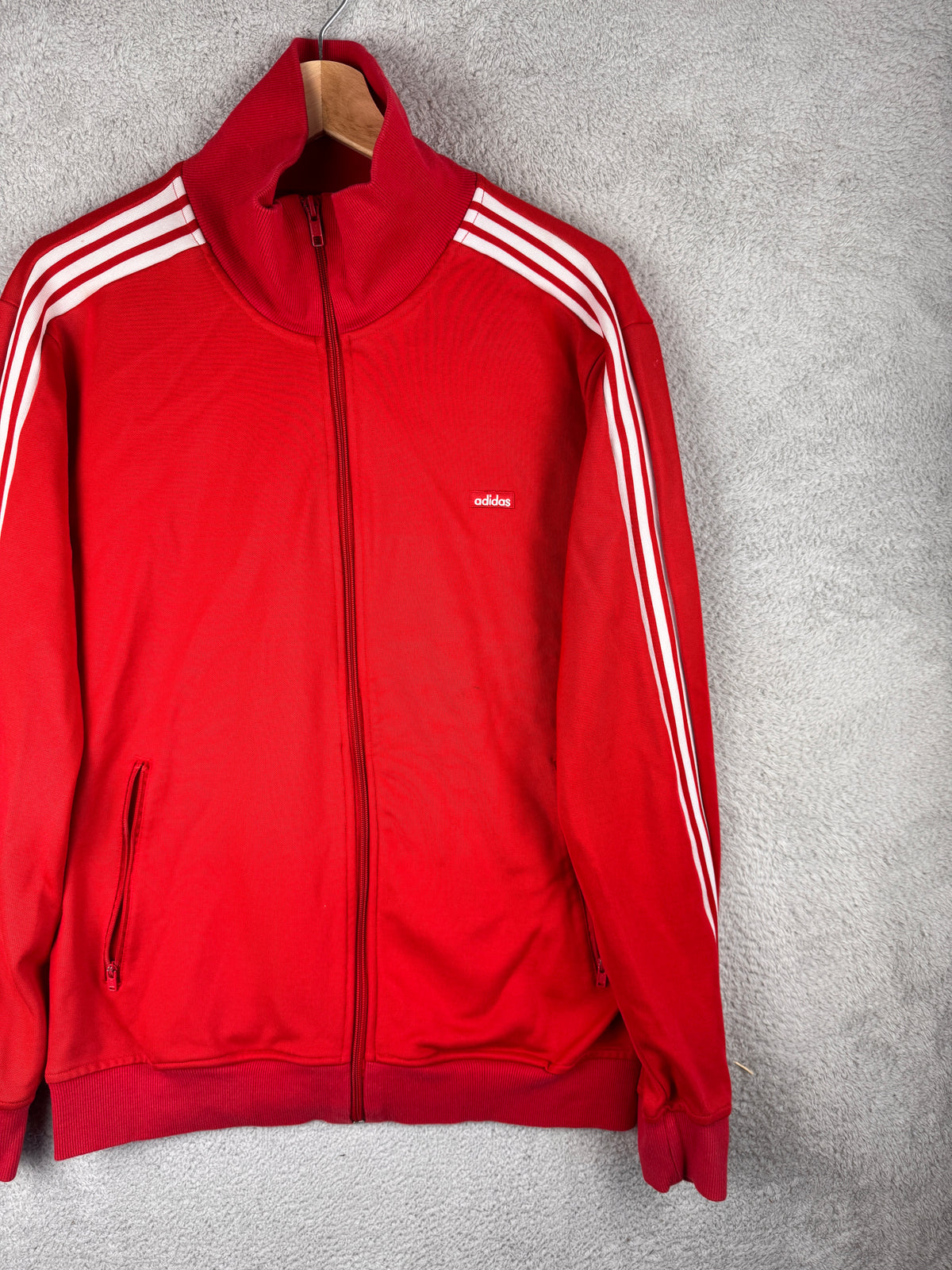 Adidas Originals Archive Series Mens Large Track Jacket Red White 3 Stripe
