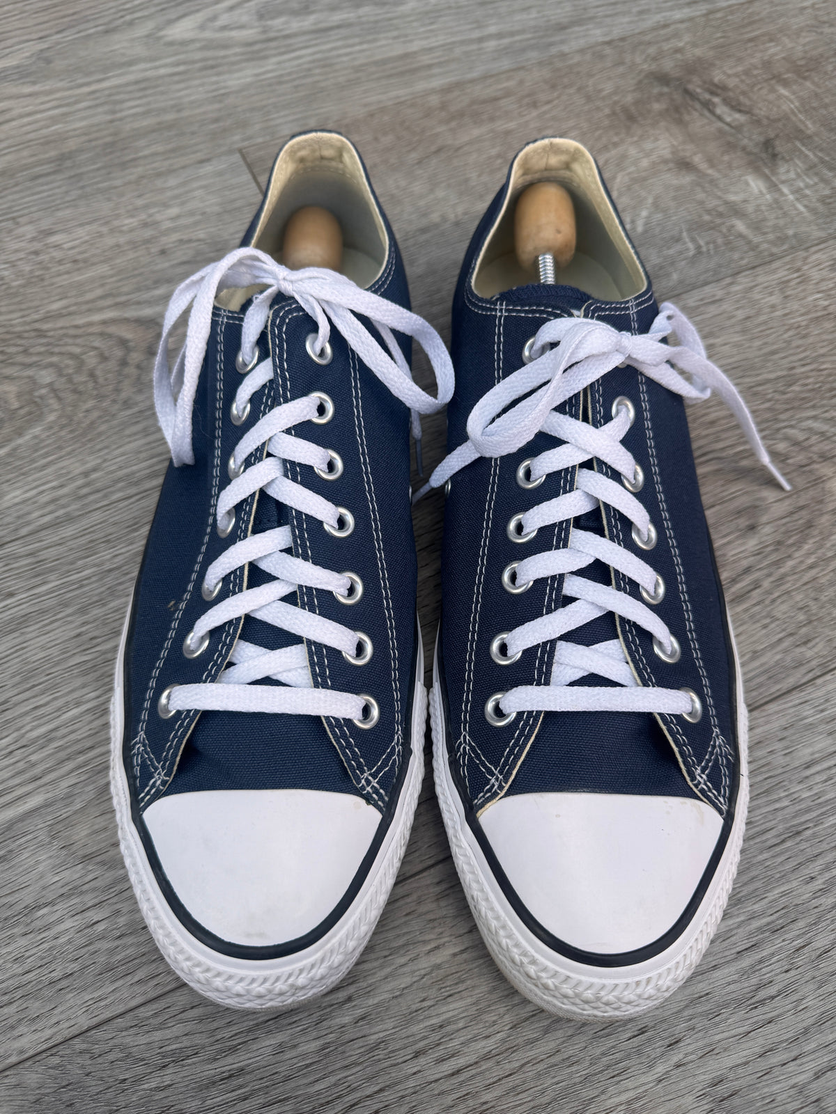 Converse All Star Chuck Taylor Mens Navy Blue Canvas Low Top Trainers UK 12