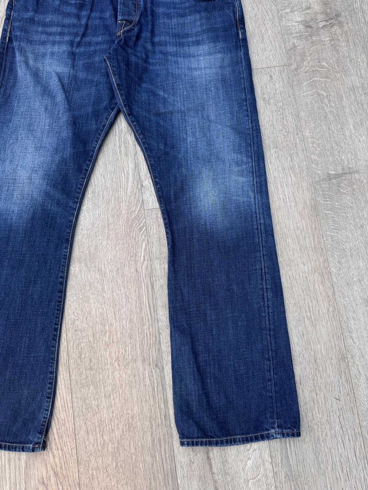 Replay Jimi M923 Jeans Mens W38 L34 Blue Denim Distressed Bootcut Y2K
