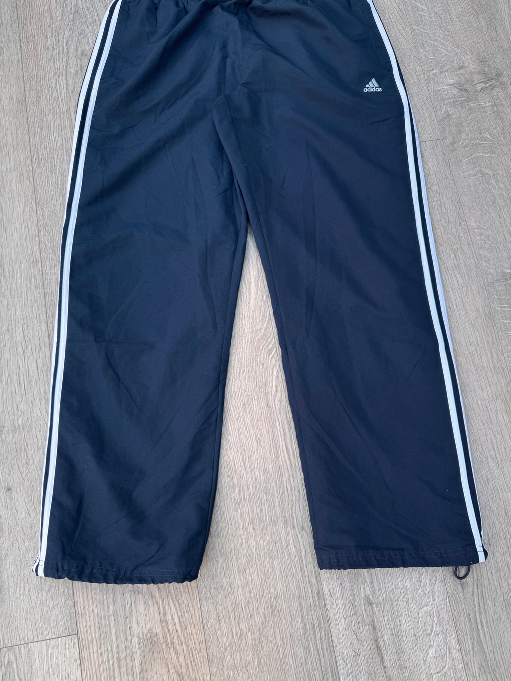 Adidas Essentials Track Pants Mens 2XL Navy 3 Stripe Lined Joggers