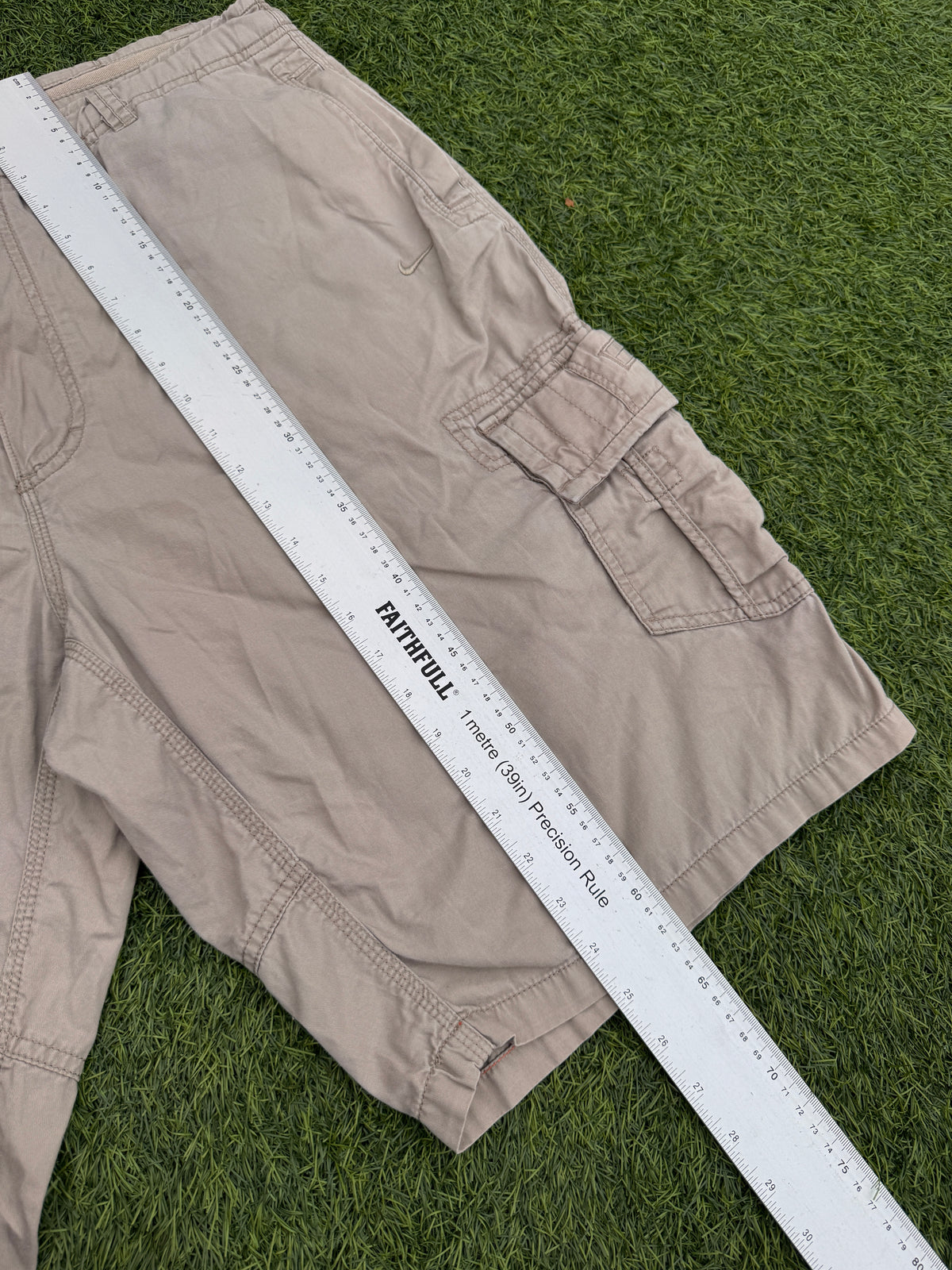 Nike Athletic Dept Mens Cargo Shorts XXL Beige Khaki Utility Combat