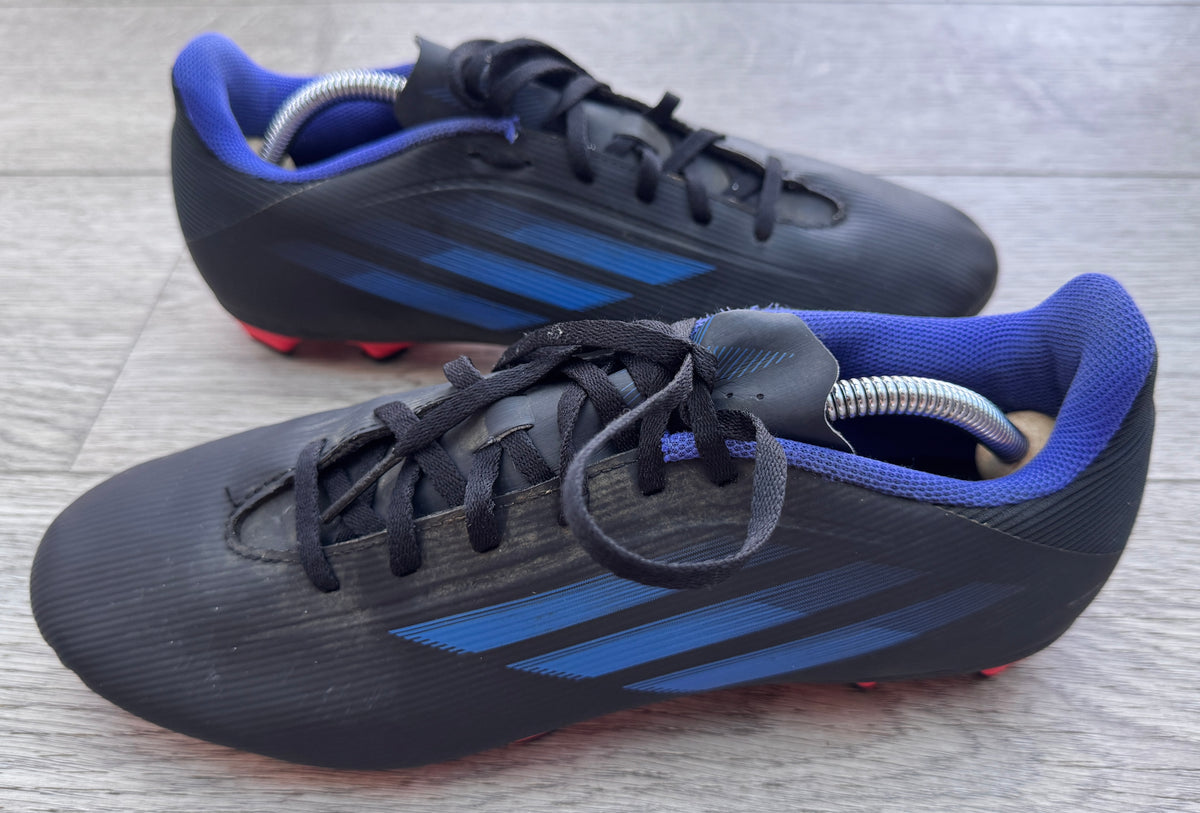 Adidas X Speedflow.4 FXG Football Boots Mens UK 10.5 Black Blue