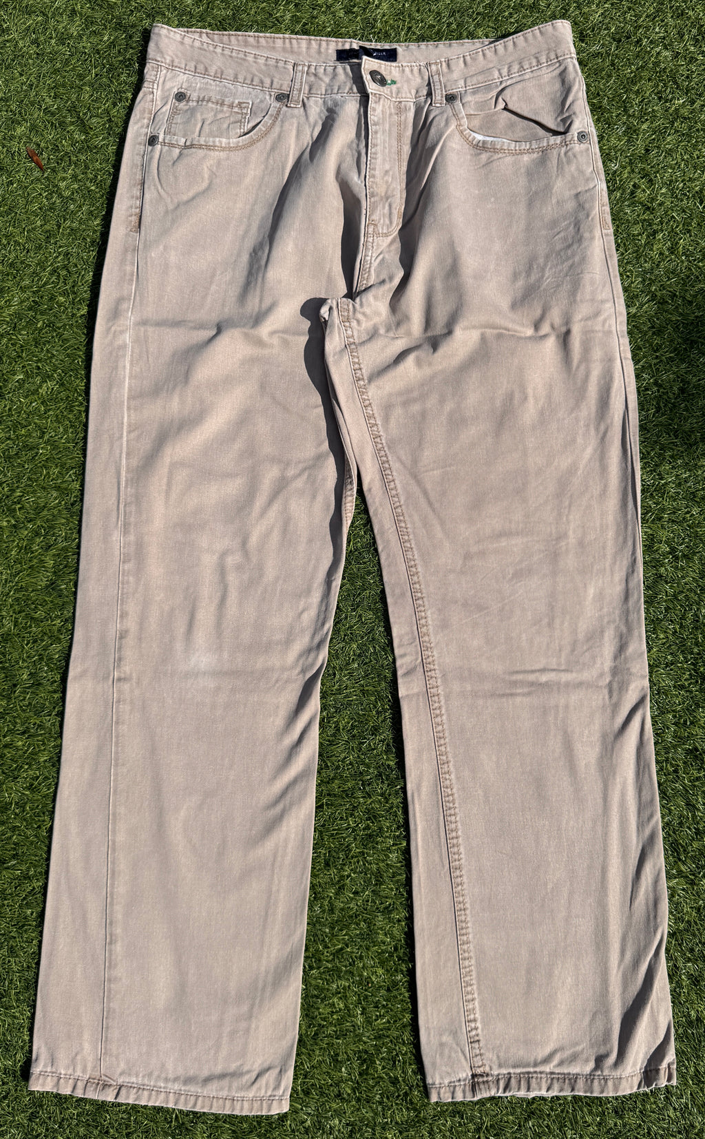 Tommy Hilfiger Denim Mens Jeans W34 L32 Beige Stone Straight Leg