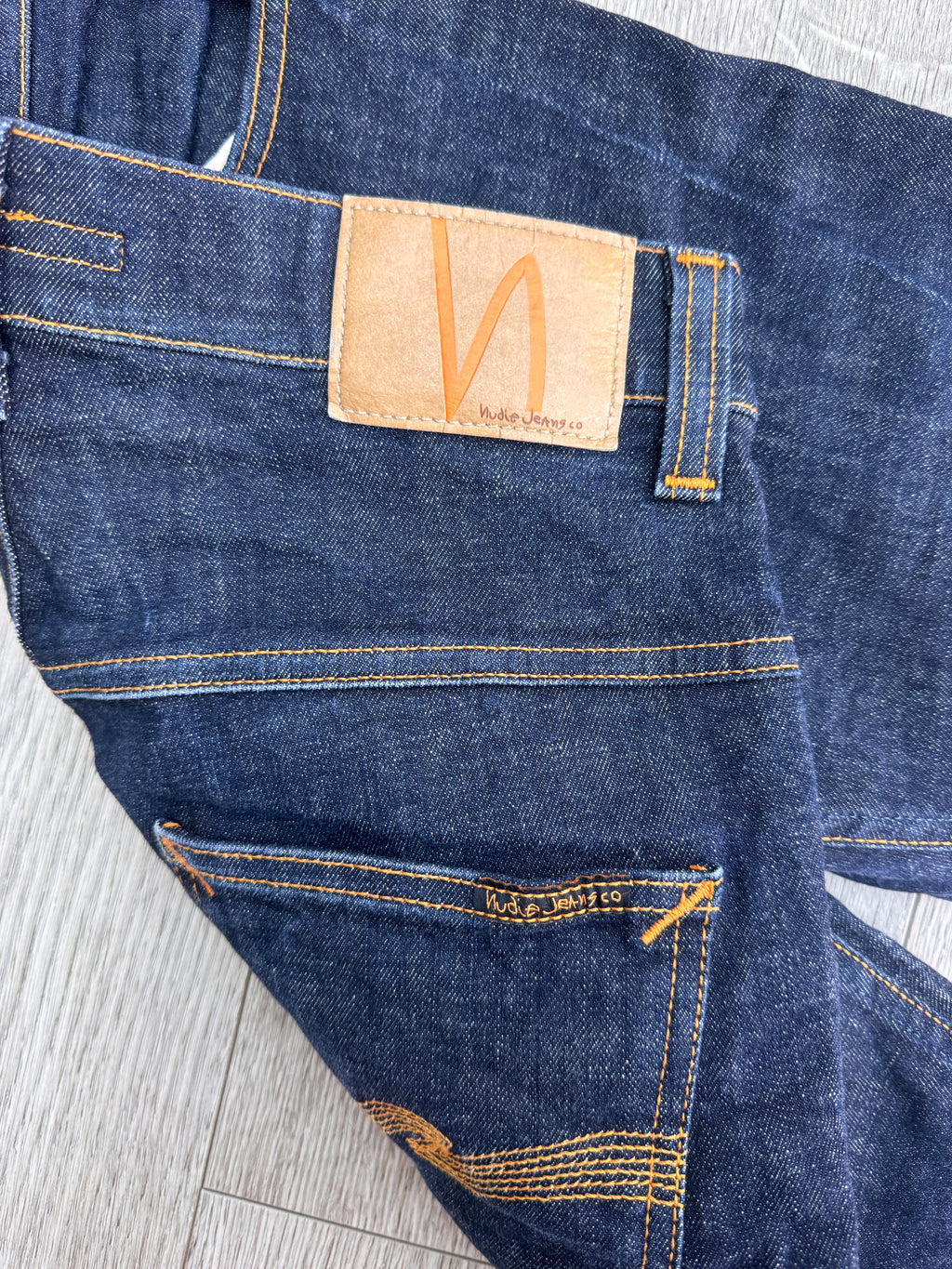 Nudie Jeans Co Thin Finn Mens Jeans W31 L30 Dark Blue Dry Twill Slim Fit
