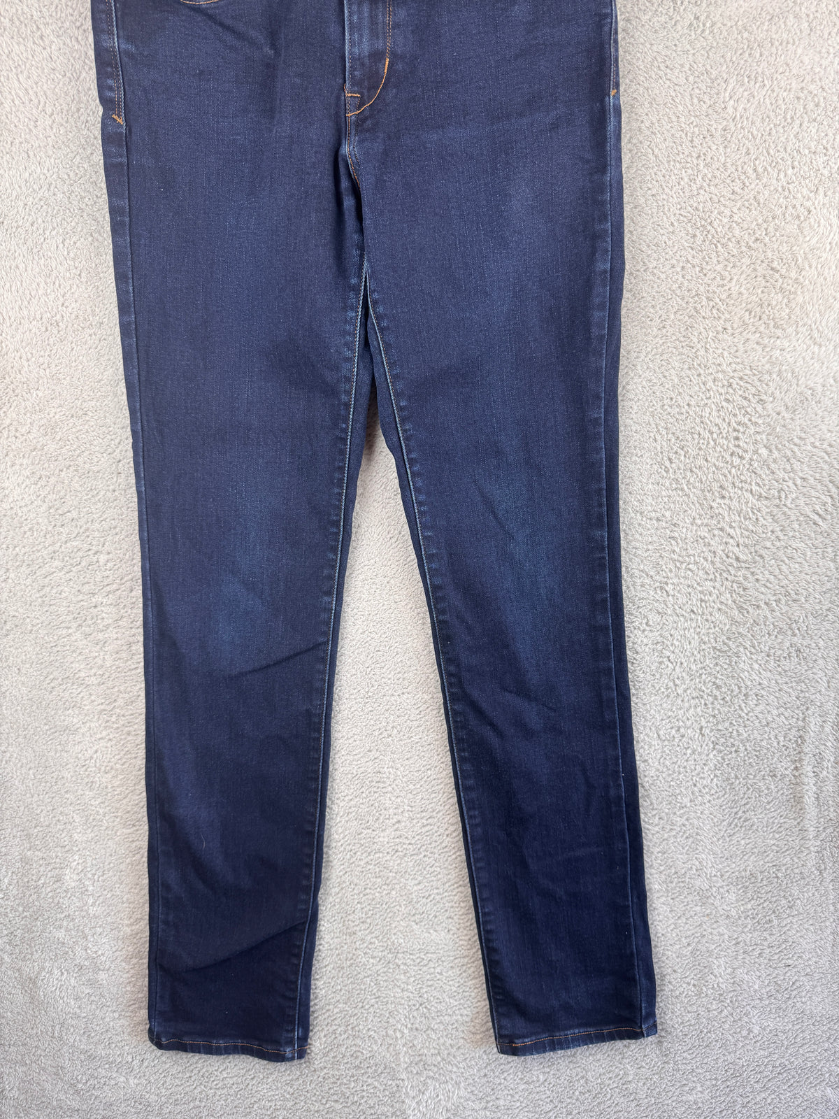 Levis Womens Jeans W29 L34 UK 8L Blue Mid Rise Skinny Stretch Denim