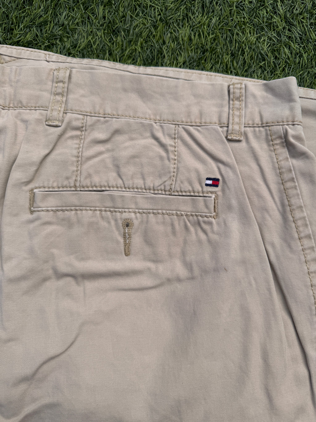 Tommy Hilfiger Mens Chino Trousers W34 L34 Beige Stone Slim Fit