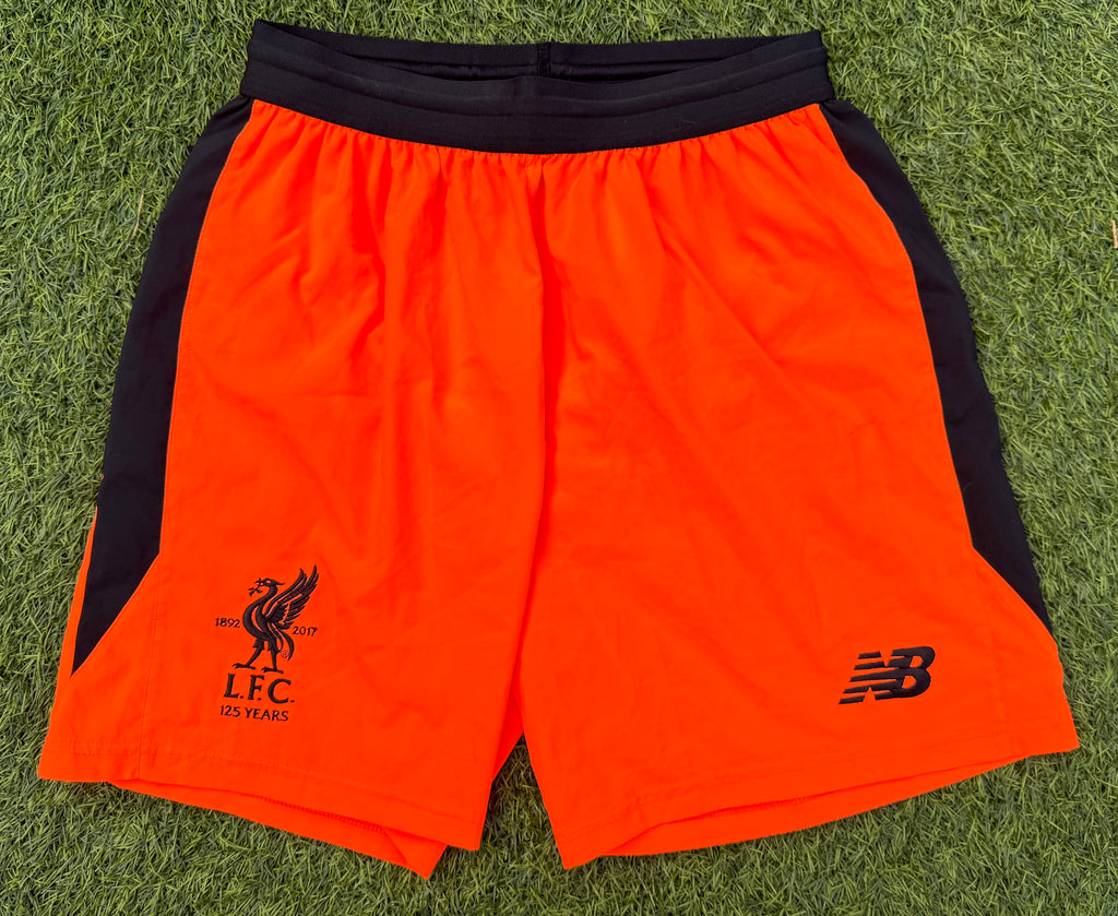 Liverpool FC New Balance Shorts Mens Small Orange LFC 125 Years 2017 Training