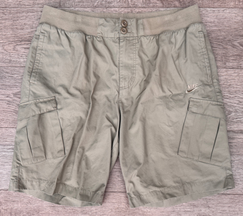 Nike FC Mens Cargo Shorts 2XL XXL Khaki Utility Combat 1994 Swoosh