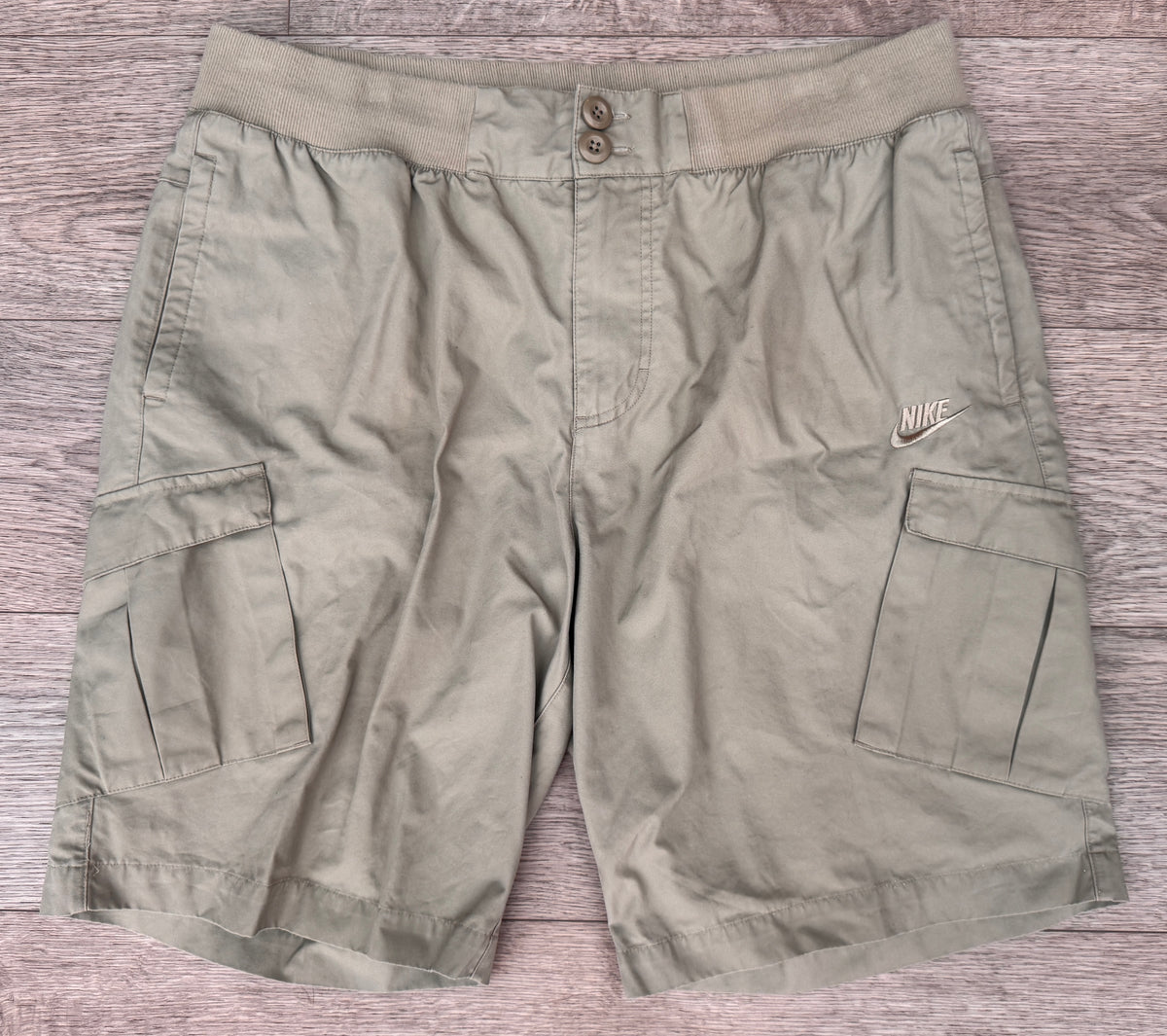 Nike FC Mens Cargo Shorts 2XL XXL Khaki Utility Combat 1994 Swoosh