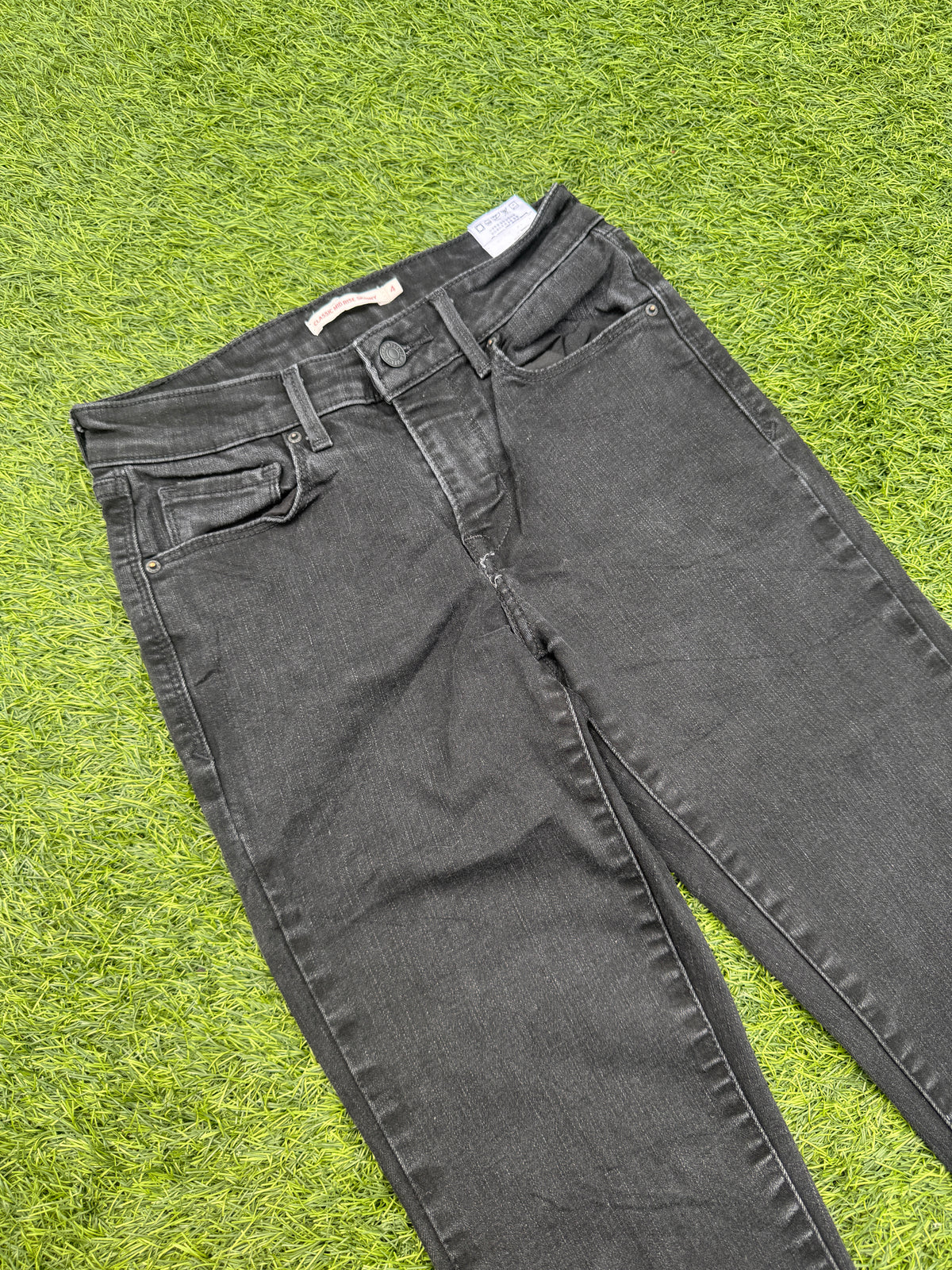 Levis Womens Jeans W27 L30 Black Classic Mid Rise Skinny Stretch