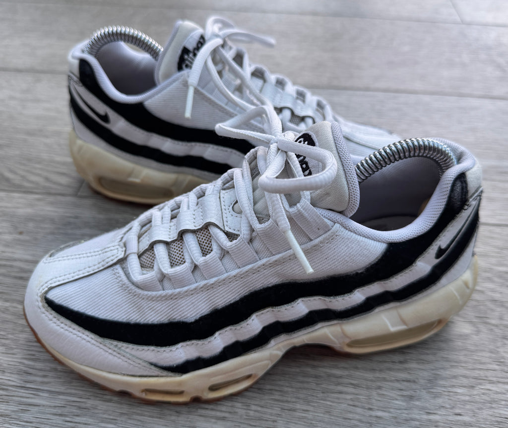 Nike Air Max 95 Trainers Womens UK 4 White Black Gum 307960-112