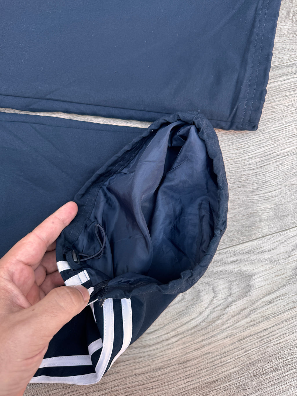 Adidas Essentials Track Pants Mens 2XL Navy 3 Stripe Lined Joggers