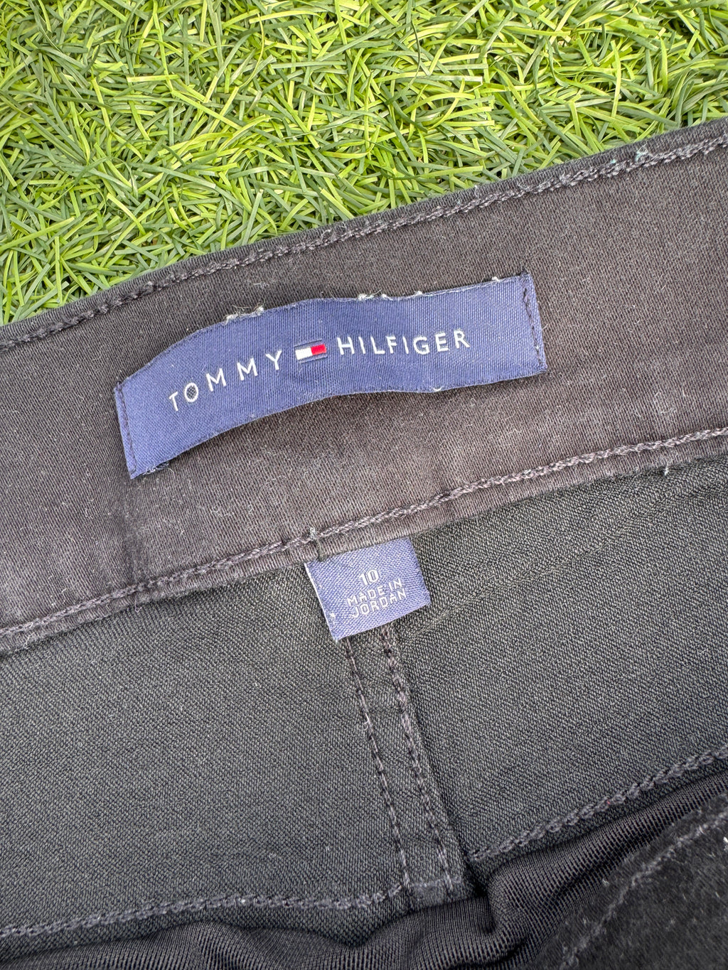Tommy Hilfiger Womens Black Skinny Trousers Jeans Size 10 Stretch Zip Pocket