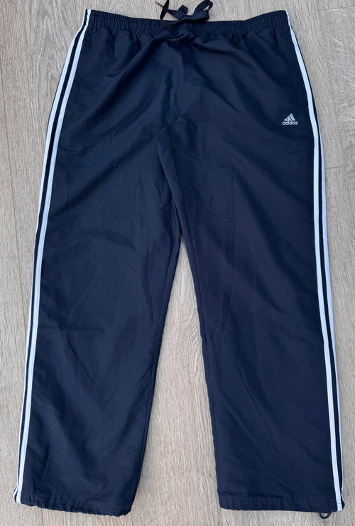 Adidas Essentials Track Pants Mens 2XL Navy 3 Stripe Lined Joggers