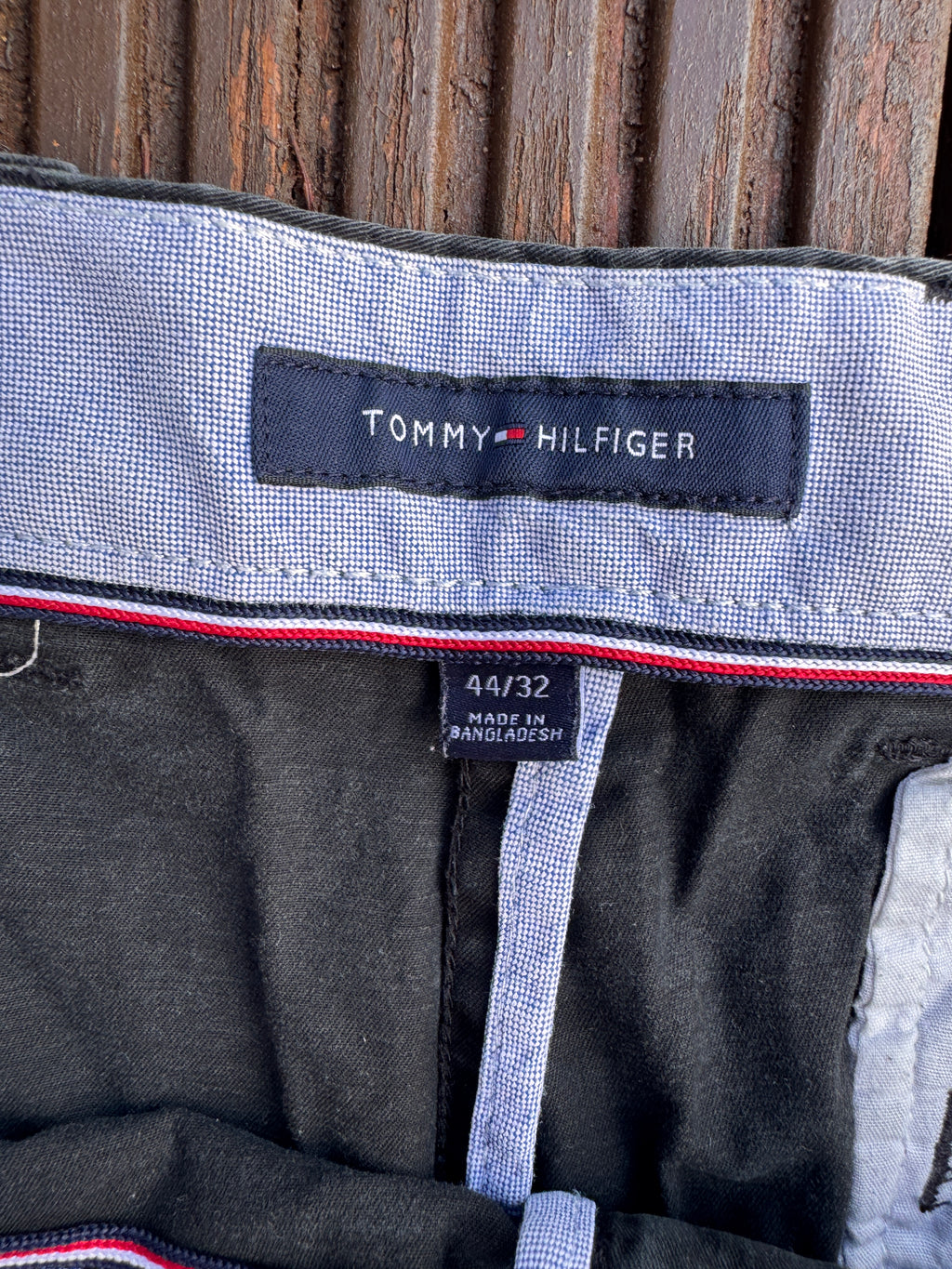 Tommy Hilfiger Mens Chino Trousers W44 L32 Black Straight Leg