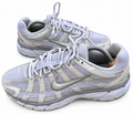 Nike P-6000 Trainers UK 7 Womens White Silver Grey Y2K