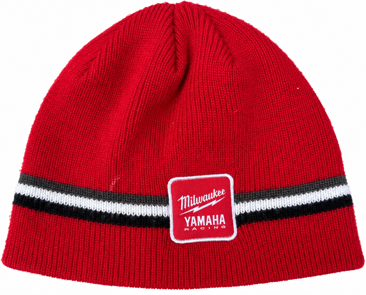 Milwaukee Yamaha Racing Beanie Hat Red MotoGP Motorcycle Motorsport Winter