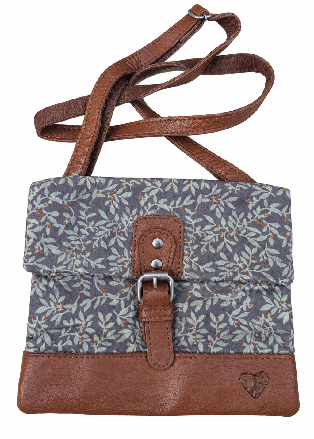 White Stuff Womens Floral Crossbody Bag Brown Shoulder Handbag Boho